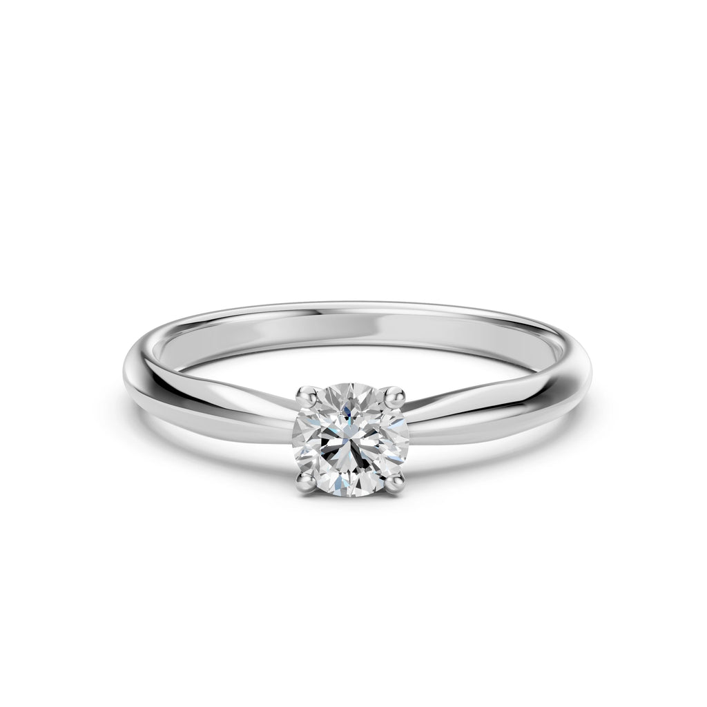 Solitaire Ring (Round), 0.4 ct — 101-10021(4.7)