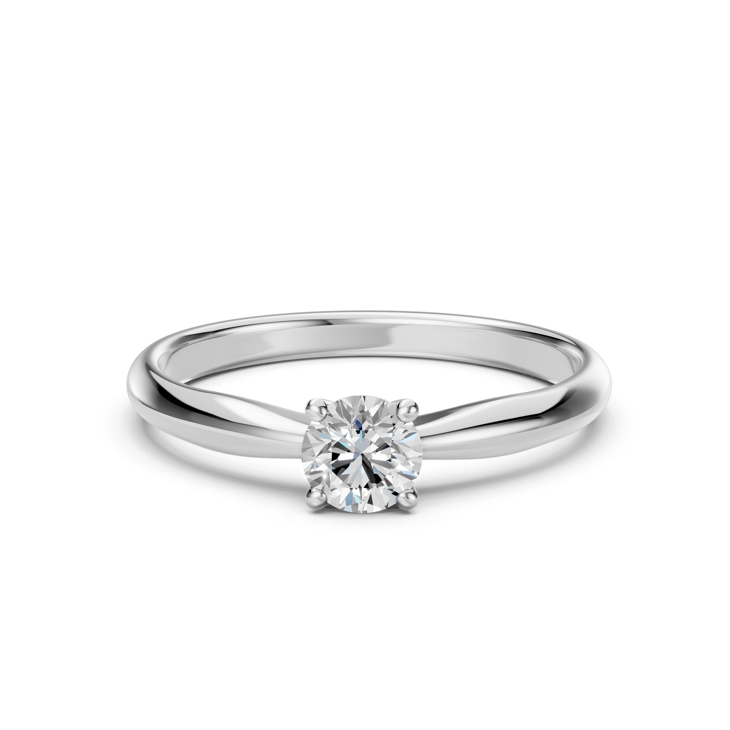 Solitaire Ring (Round), 0.4 ct — 101-10021(4.7)