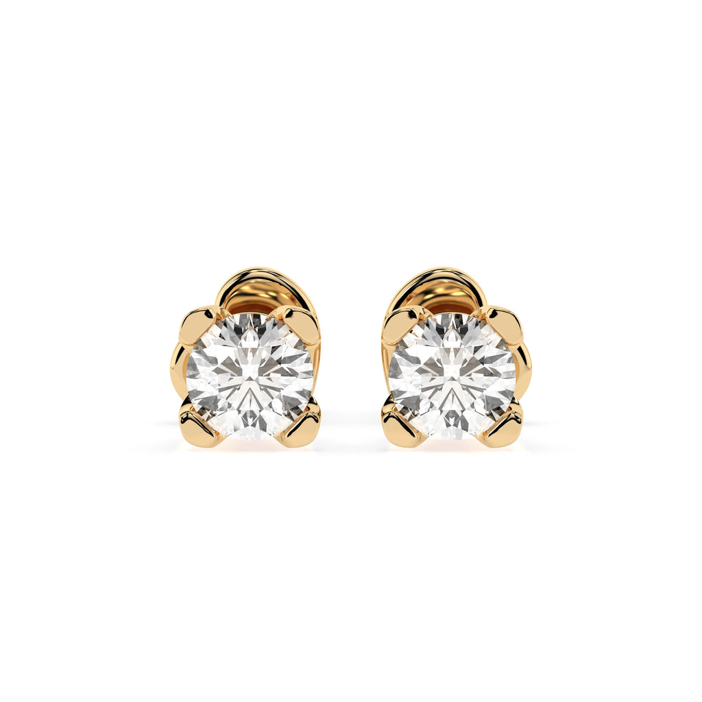 Solitaire Butterfly Earring (Round), 0.6 ct — 102-10089/2(4.2)