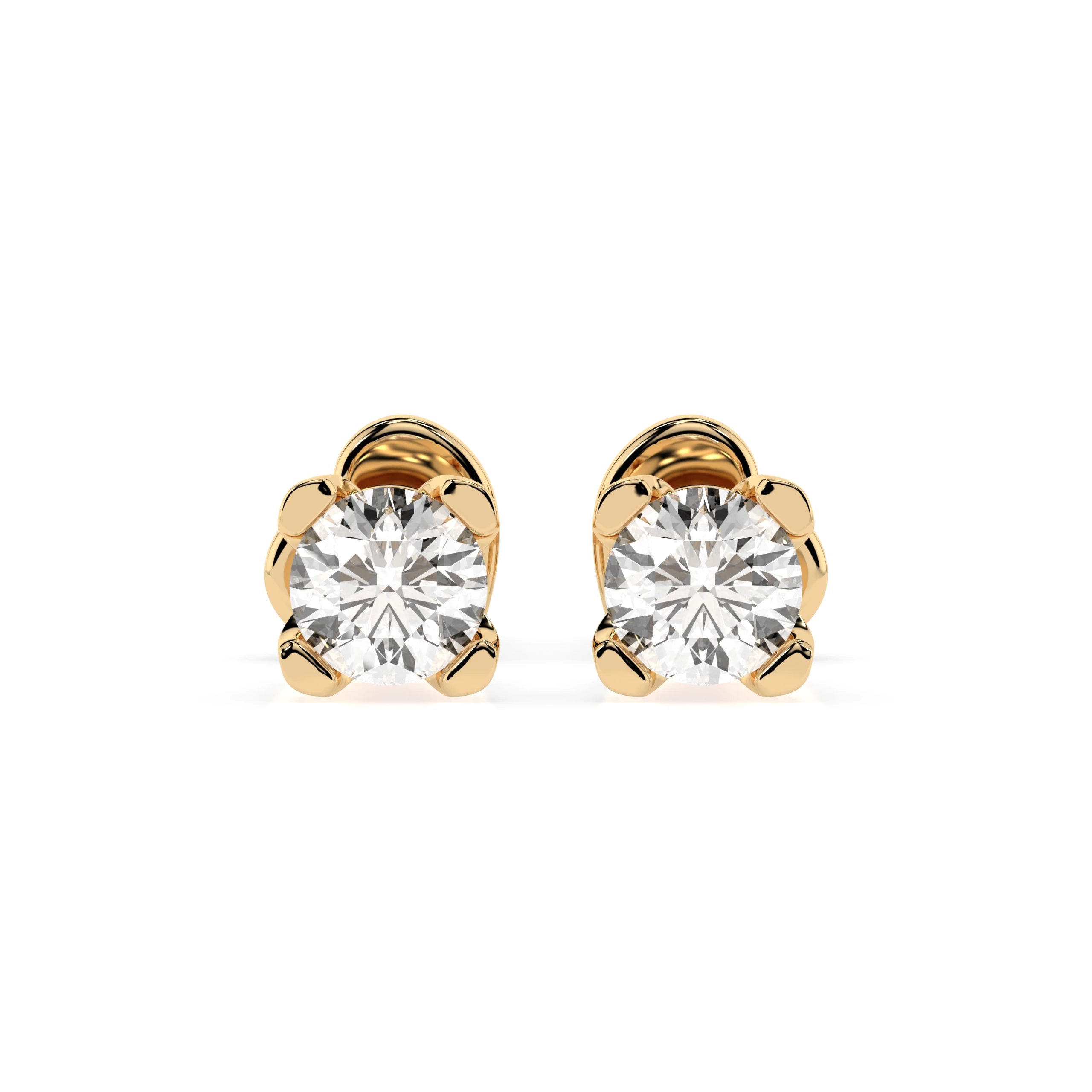 Solitaire Butterfly Earring (Round), 0.6 ct — 102-10089/2(4.2)