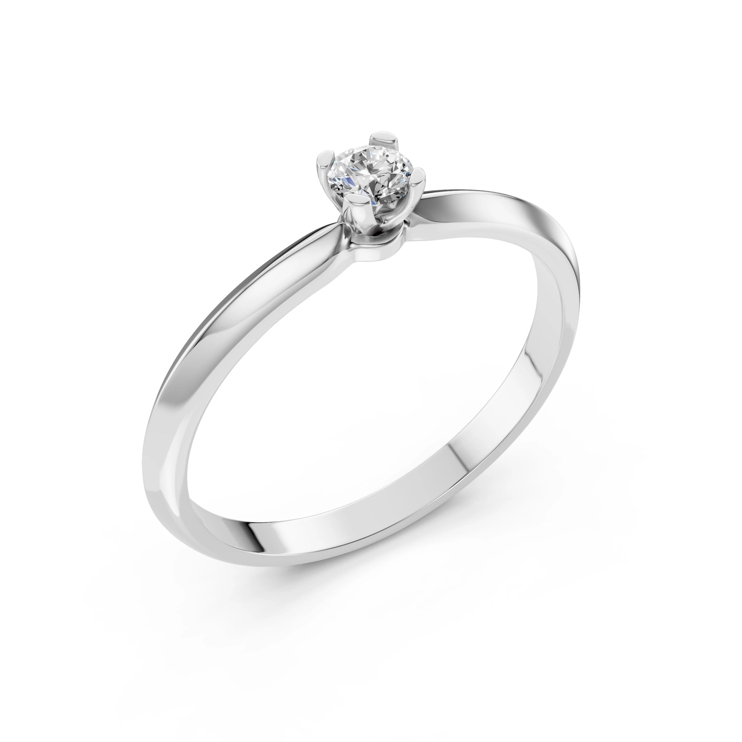 Solitaire Ring (Round), 0.15 ct — 101-10089(3.4)