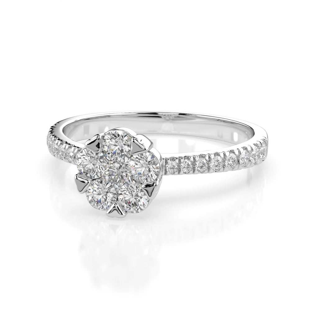 Illusion Ring (Round), 0.1 ct — 101-10015/4(3.0)