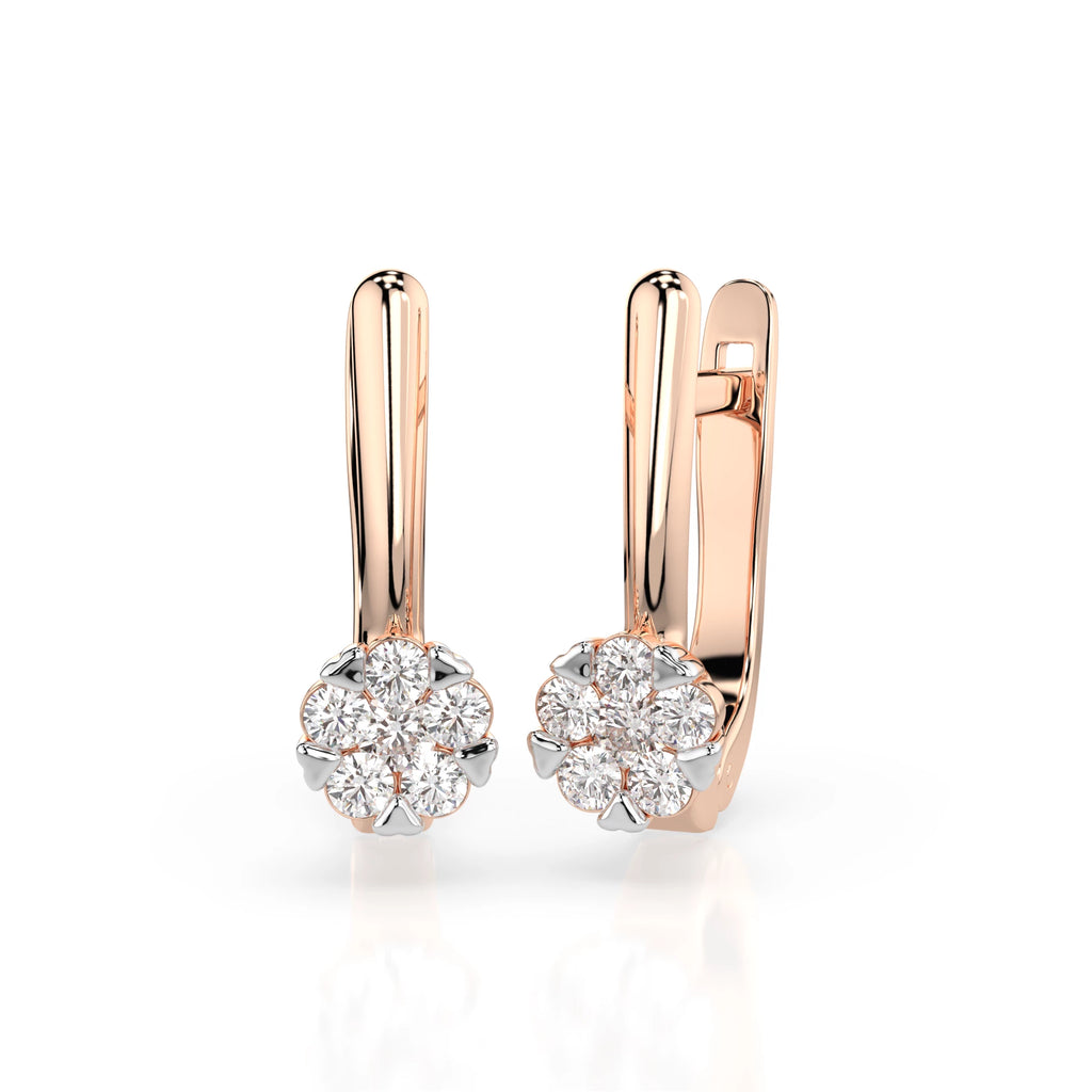 Illusion Earring (Round), 0.06 ct — 102-10015/1(2.0)