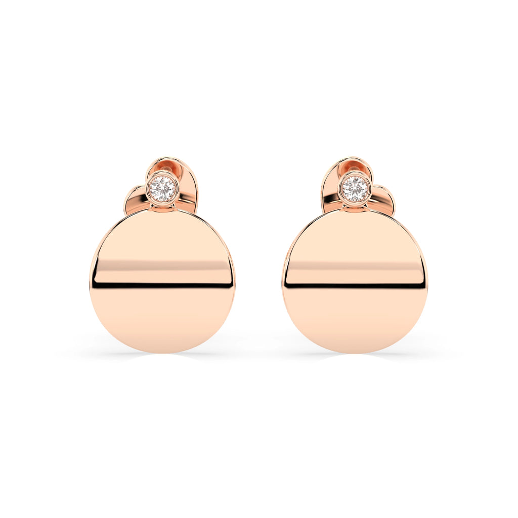 Minimalism Earring (Round), 0.04 ct — 102-10067