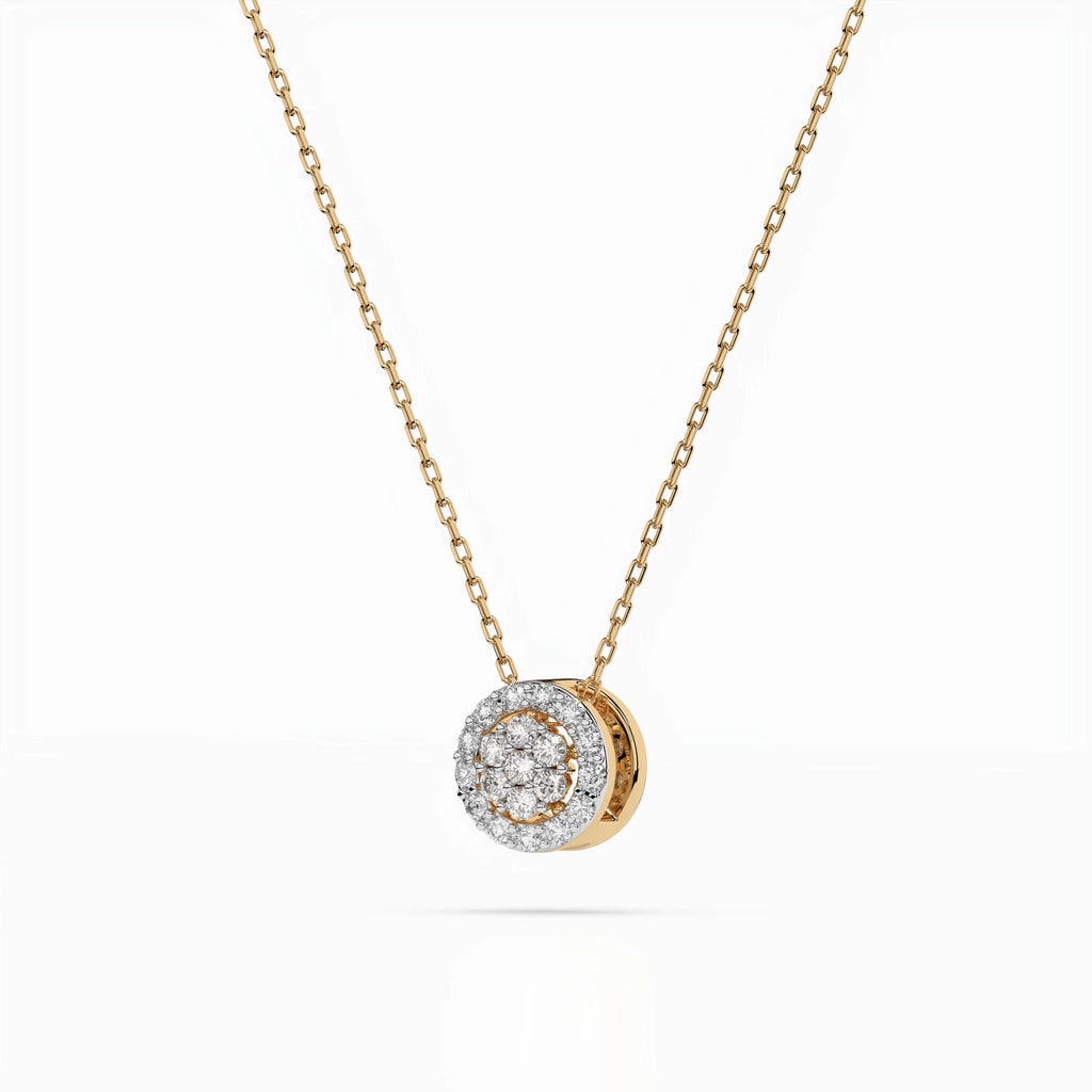 Illusion Necklace (Round), 0.08 ct — 104-10038