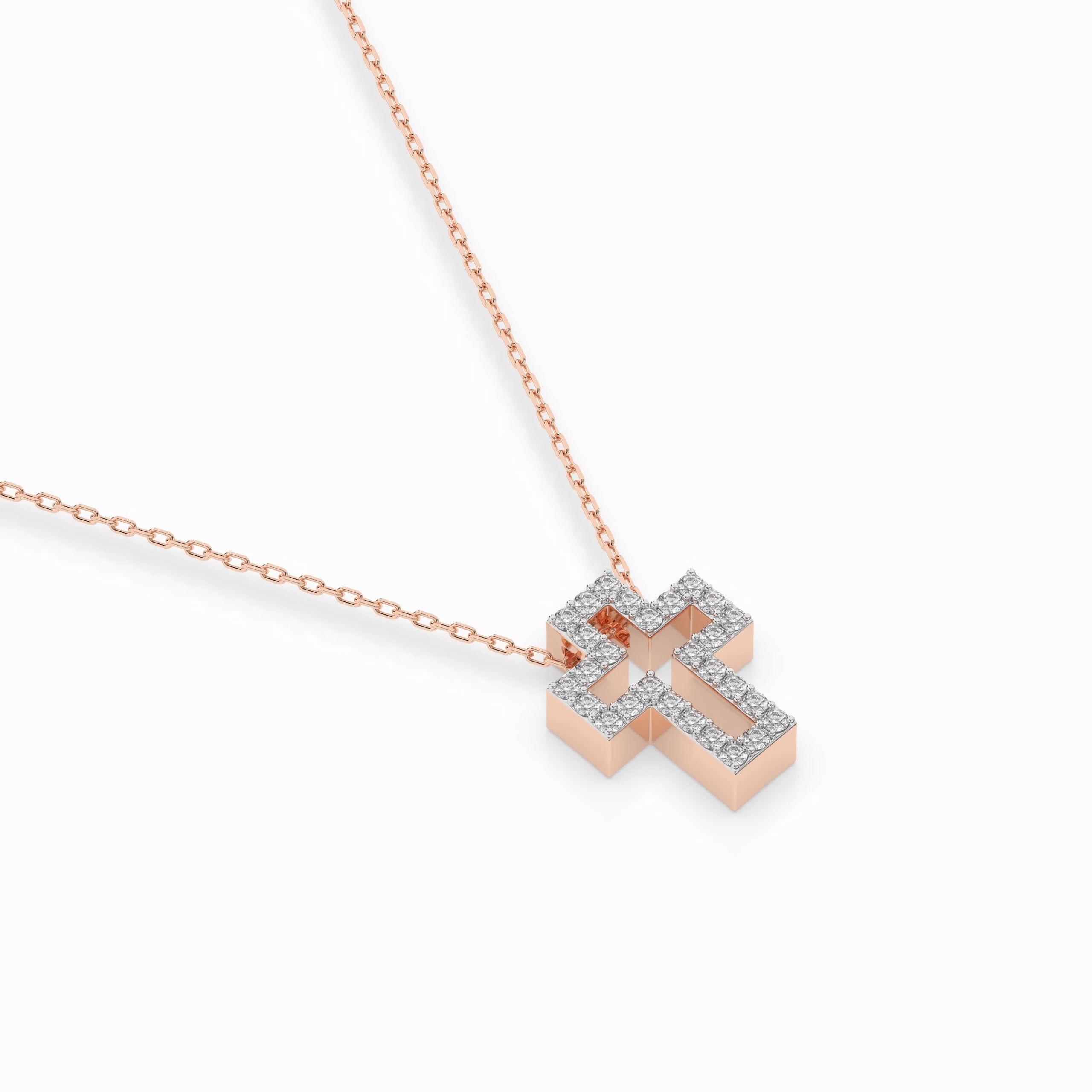 Minimalism Necklace (Round), 0.17 ct — 104-10030