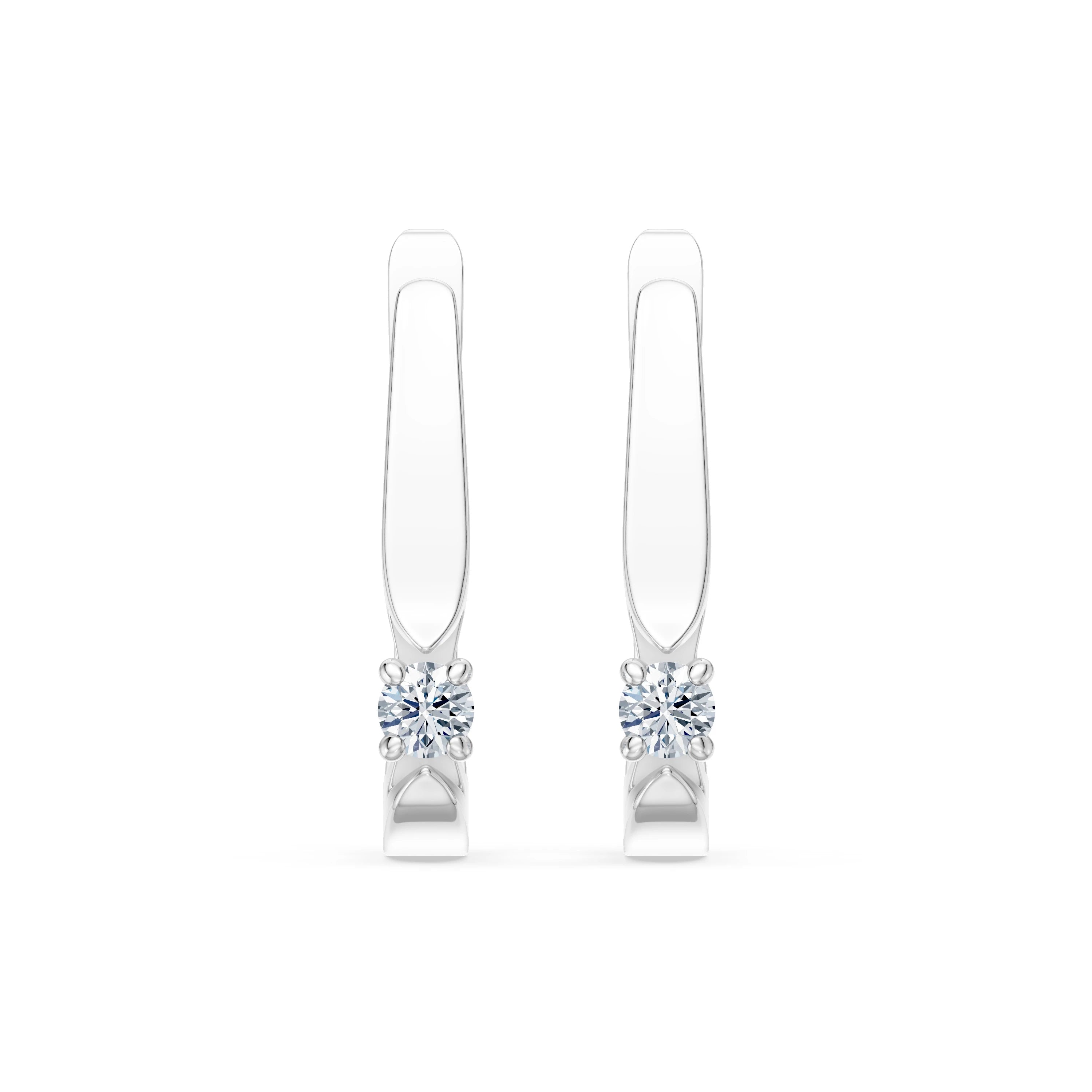 Solitaire English Lock Earring, 0.15 ct — 102-10046(2.7)