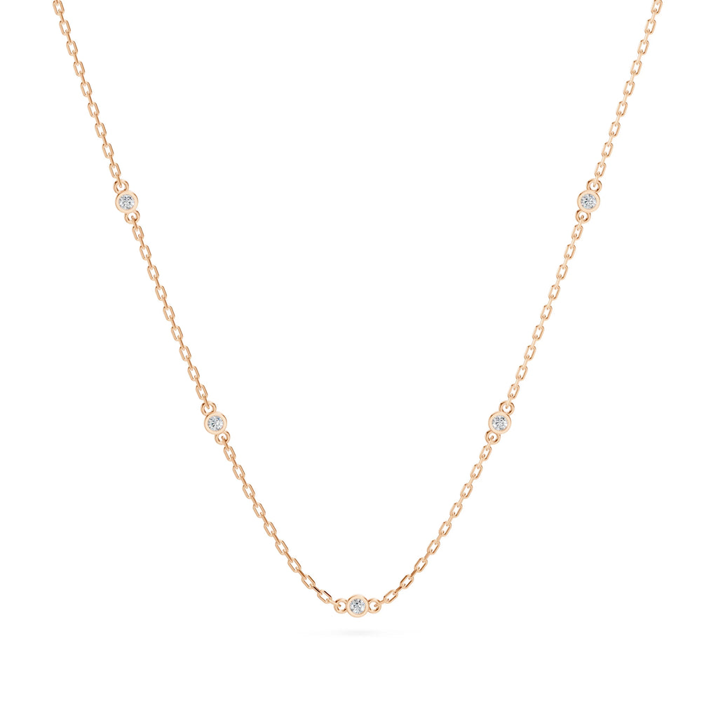 Minimalism Necklace (Round), 0.07 ct — 104-10080/5(1.4)