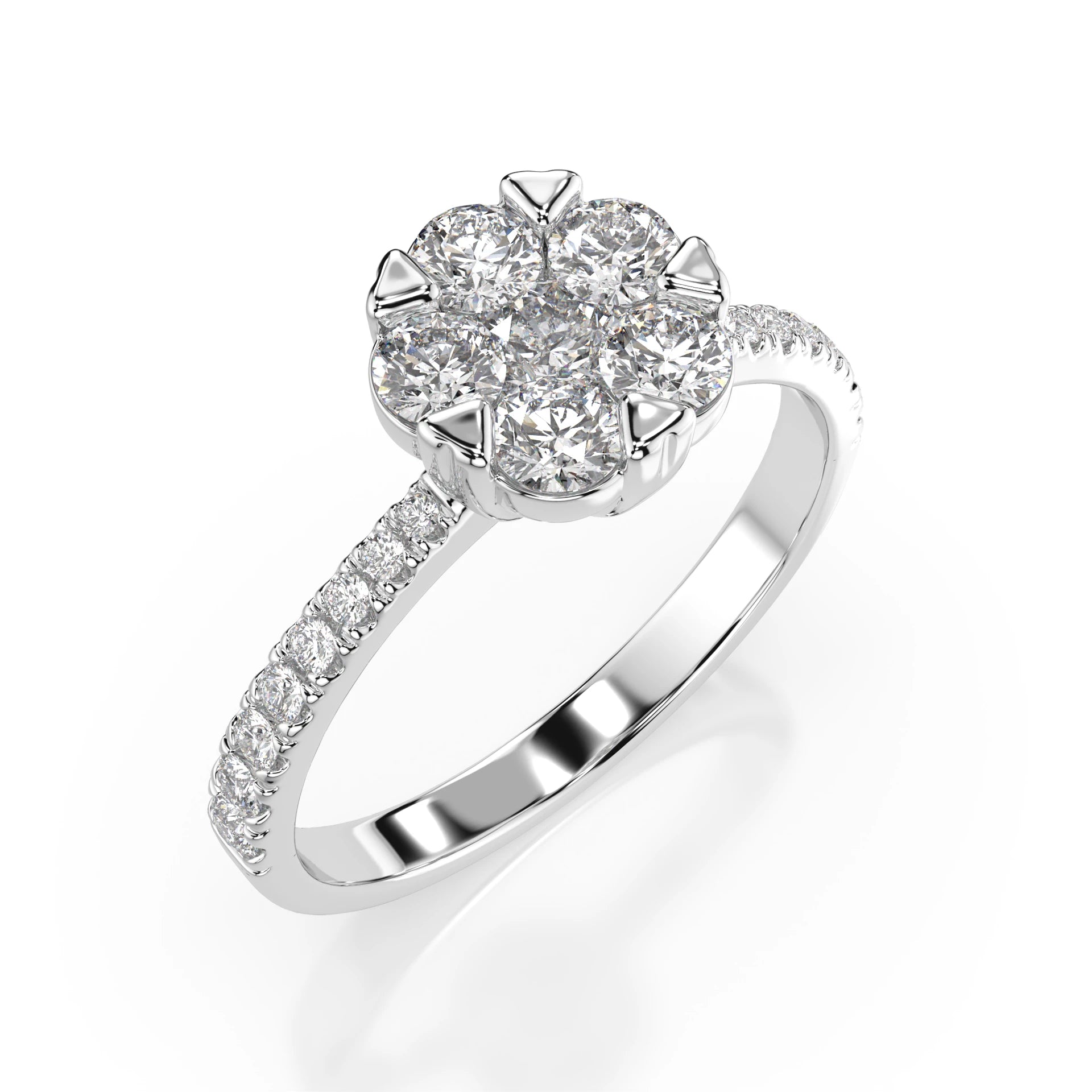 Illusion Ring (Round), 0.15 ct — 101-10015/4(3.4)