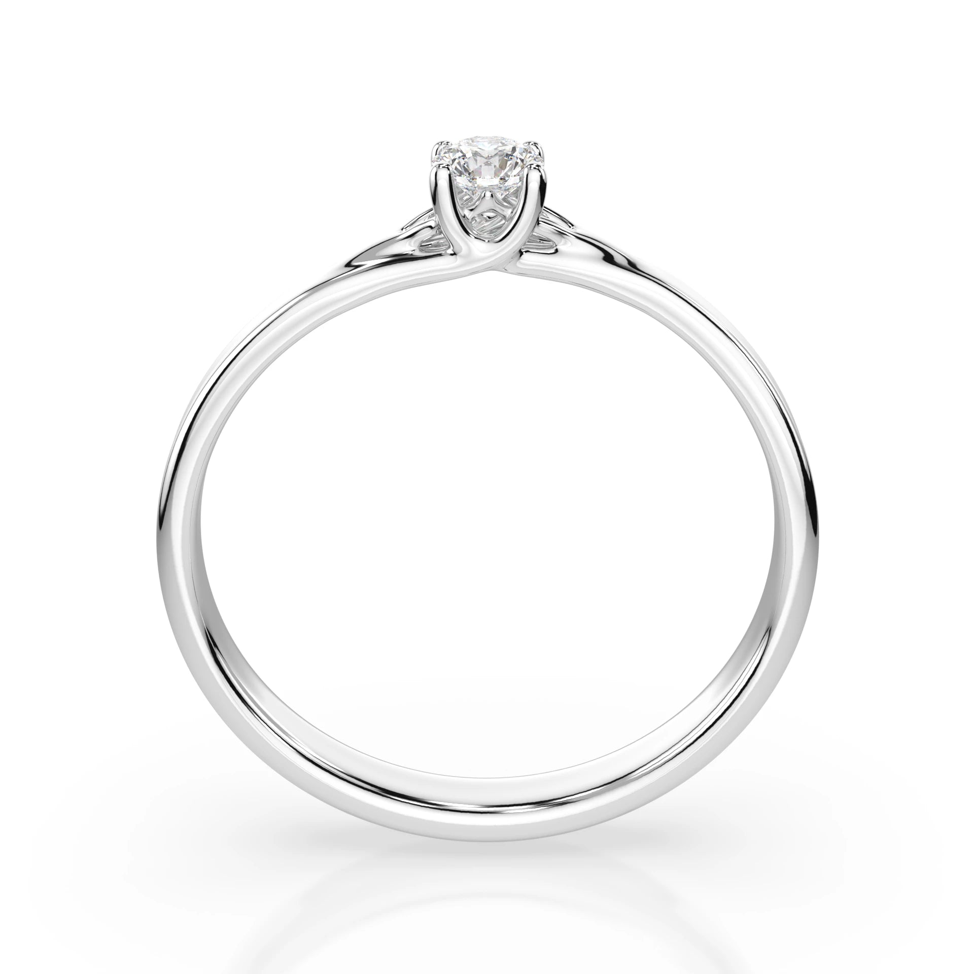 Solitaire Ring (Round), 0.1 ct — 101-10014(3.0)