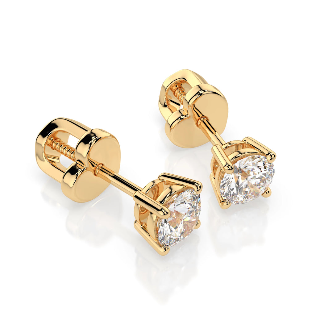 Solitaire Butterfly Earring (Round), 0.6 ct — 102-10012/1(4.2)