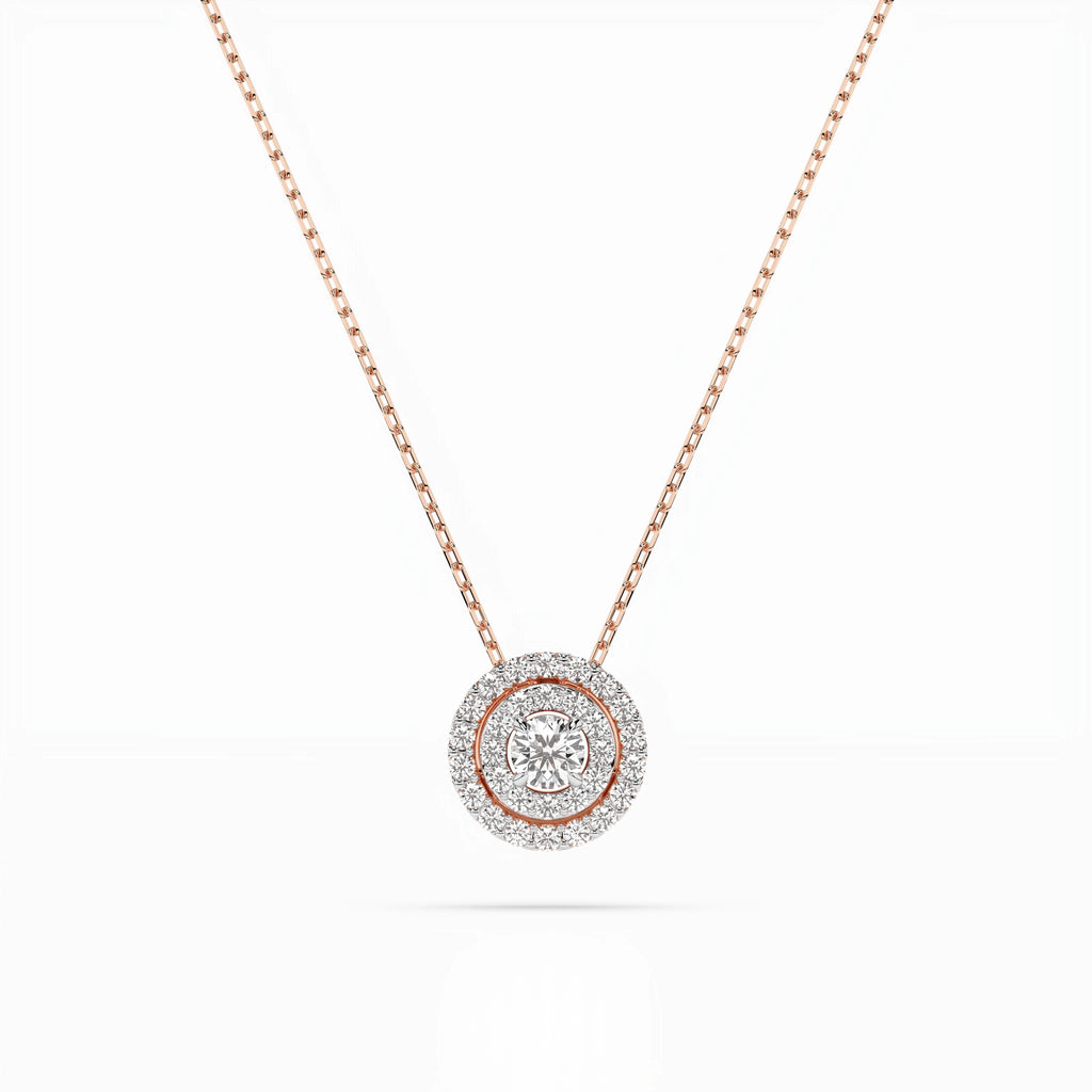 Illusion Necklace (Round), 0.09 ct — 104-10043