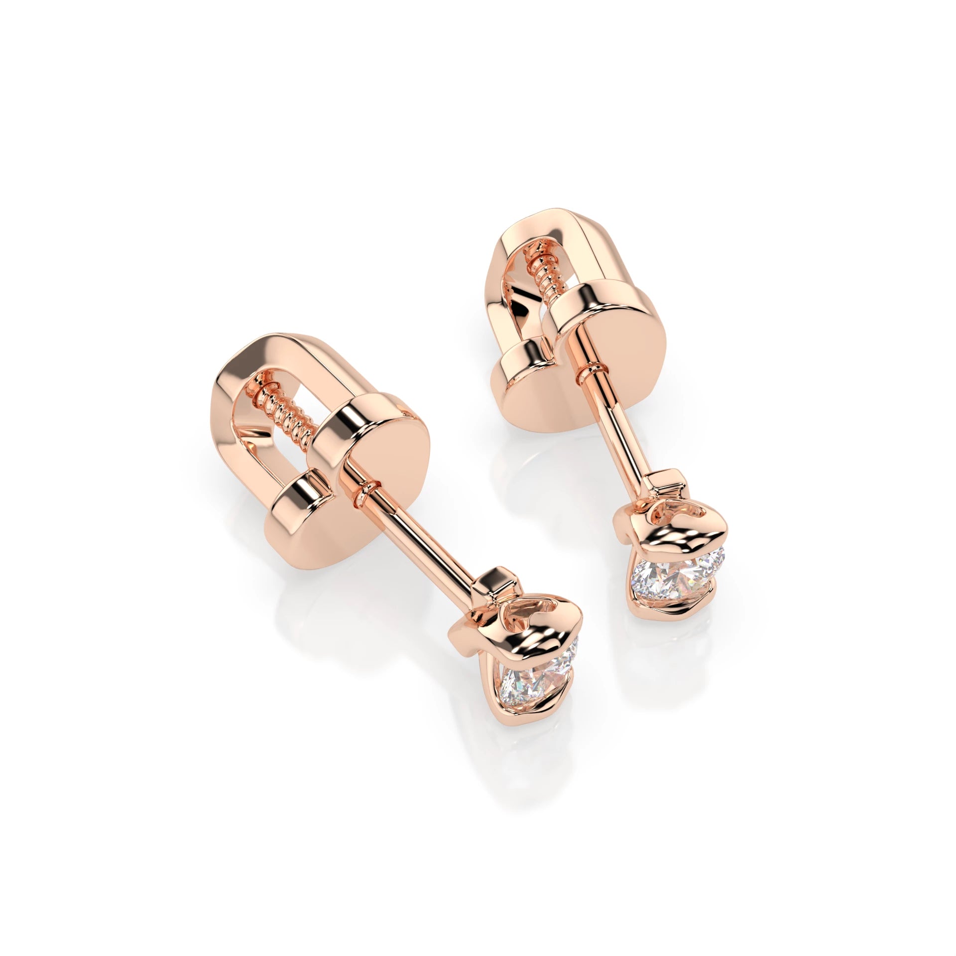 Solitaire Butterfly Earring (Round), 0.3 ct — 102-10016(3.4)