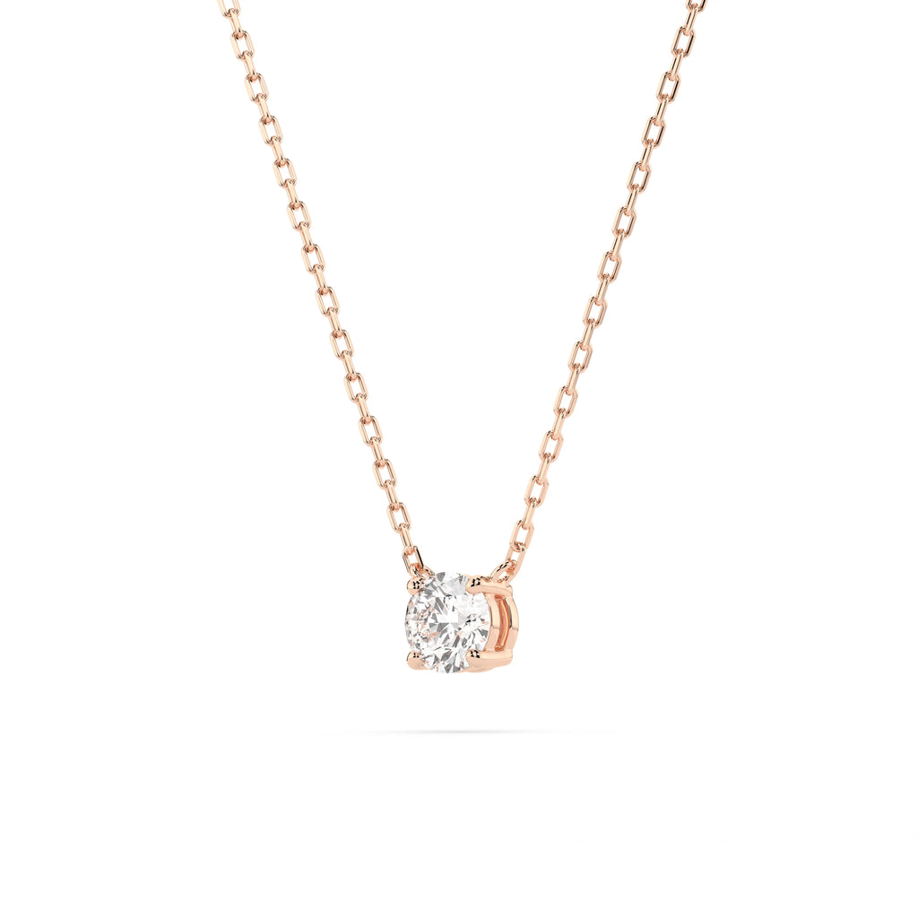 Solitaire Necklace (Round), 0.15 ct — 104-10040(3.4)