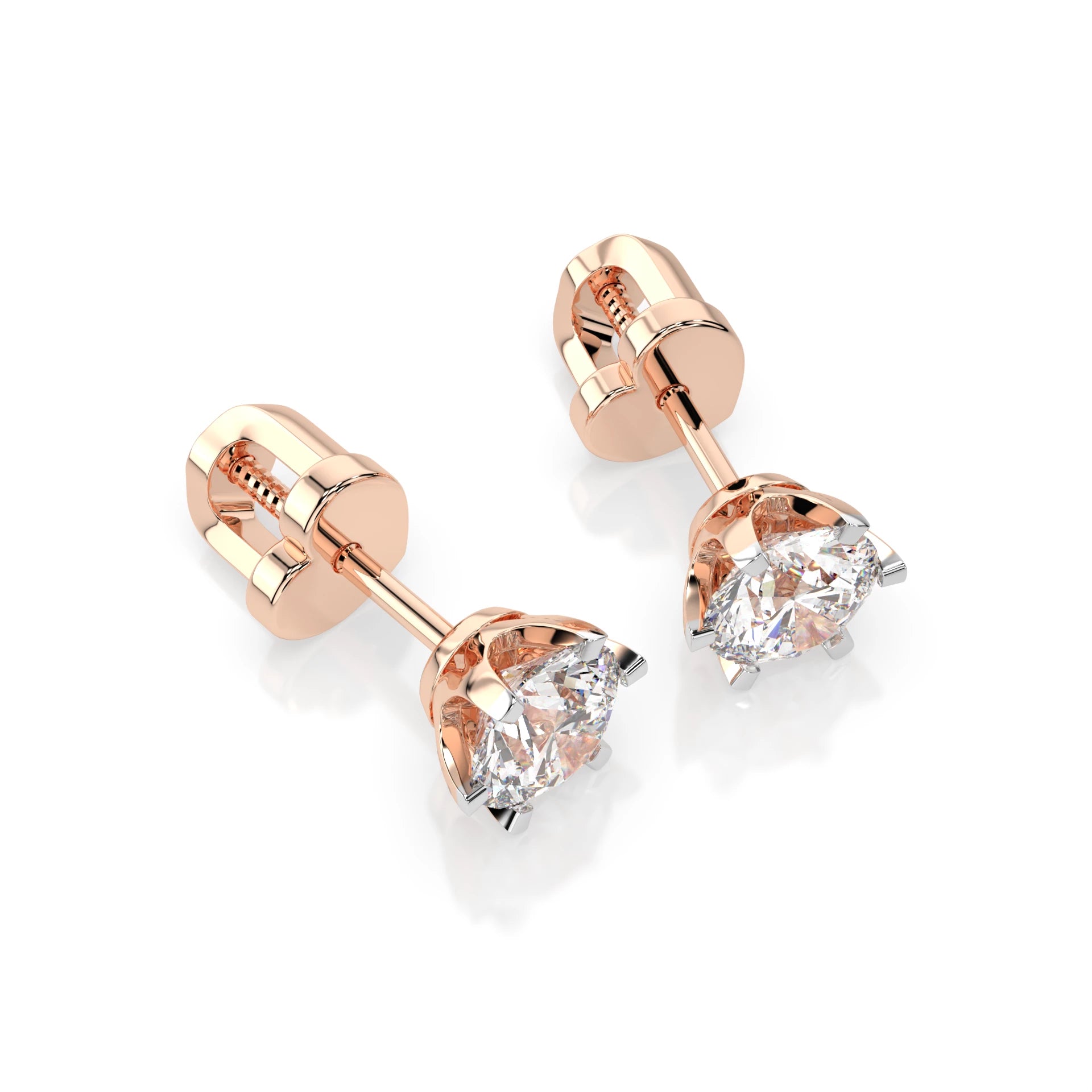 Solitaire Butterfly Earring (Round), 1.0 ct — 102-10040/1(5.1)