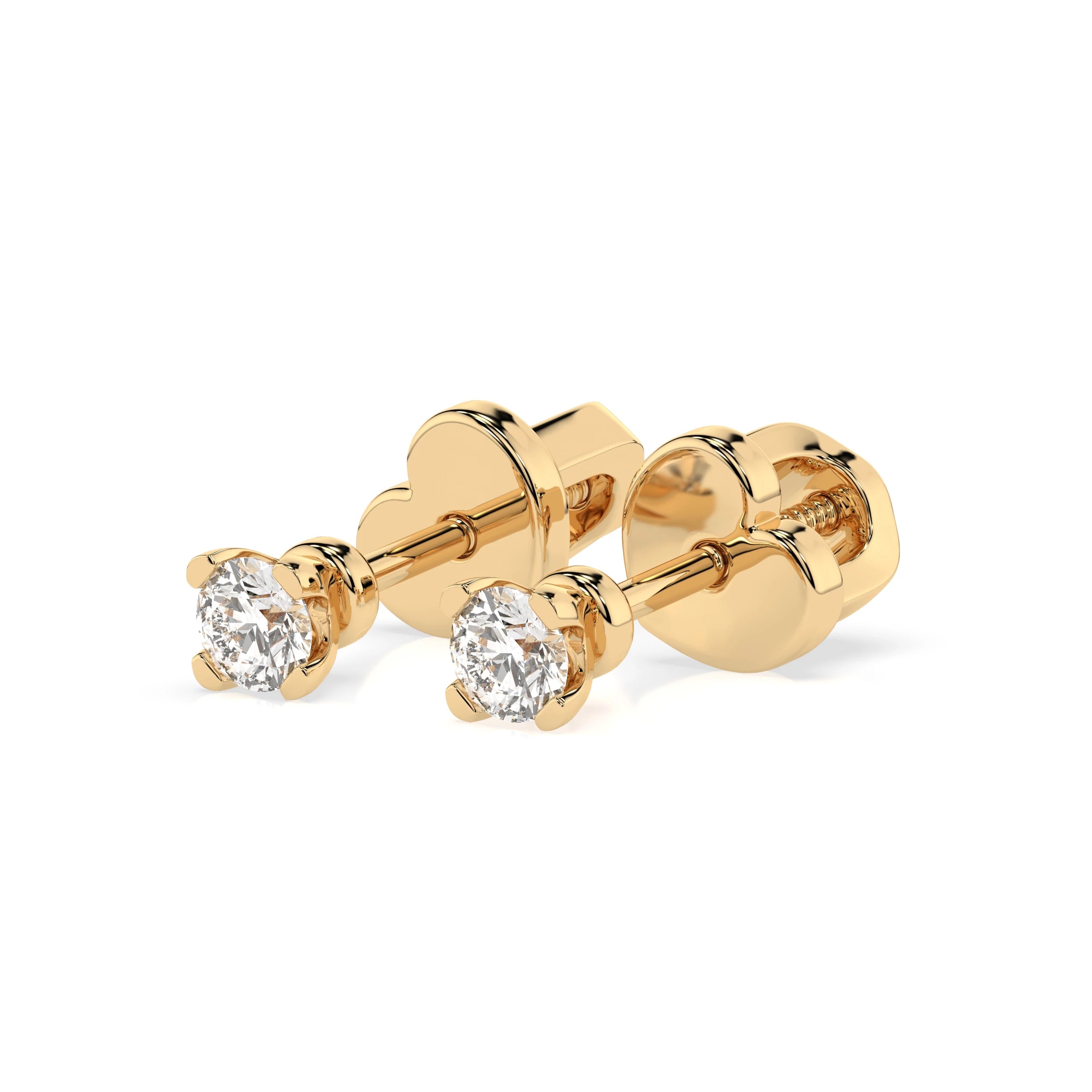 Solitaire Butterfly Earring (Round), 0.3 ct — 102-10089/2(3.4)