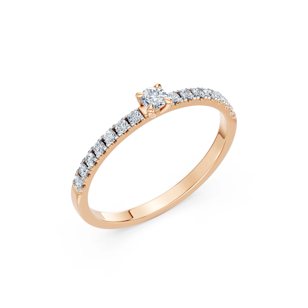 Solitaire Eternity Ring, 0.09 ct — 101-10126/1(2.8)