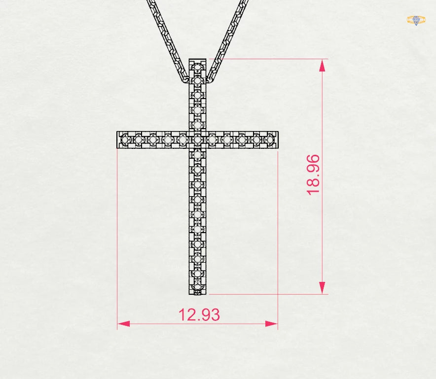 Minimalism Necklace (Round), 0.14 ct — 104-10026