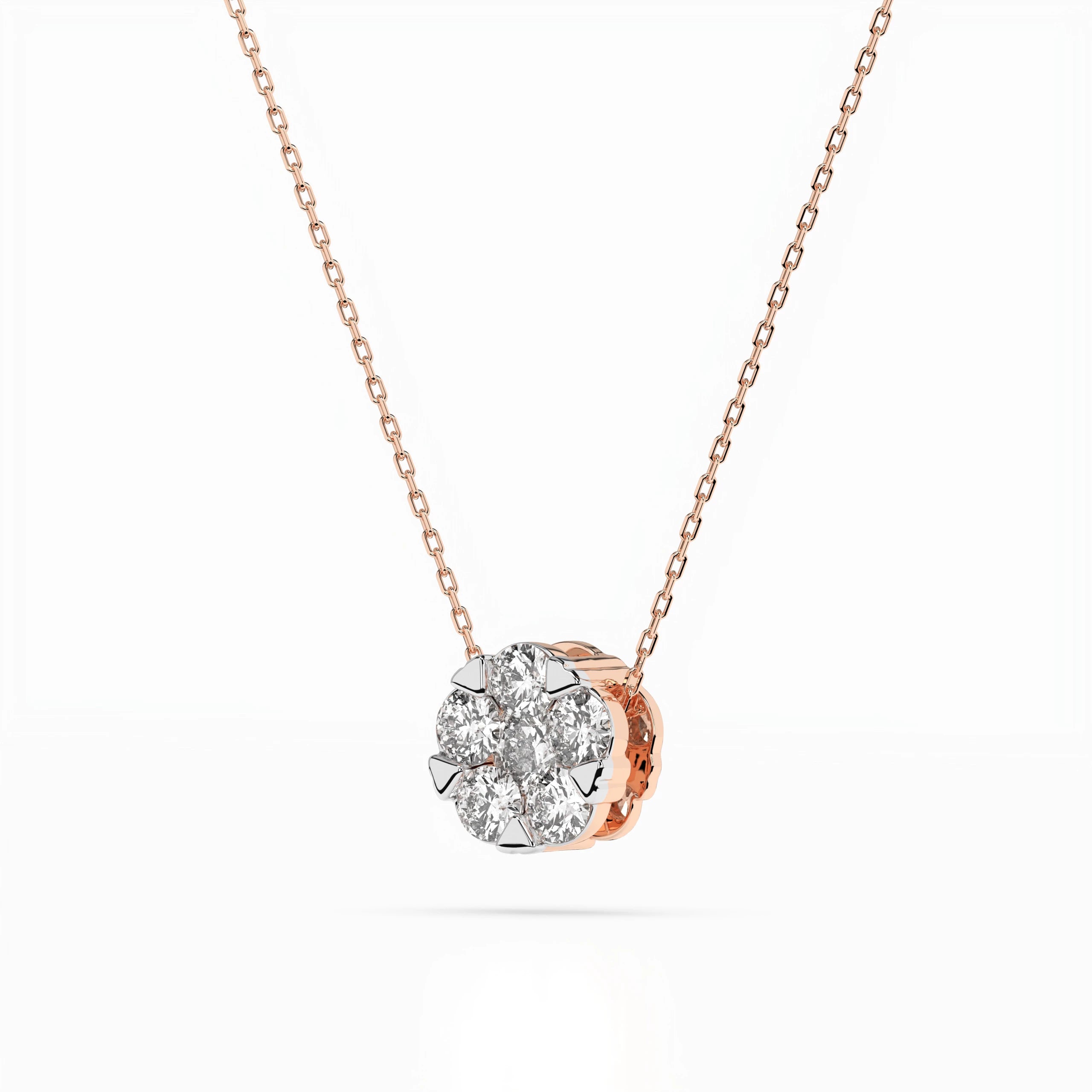 Illusion Necklace (Round), 0.1 ct — 104-10033(3.0)