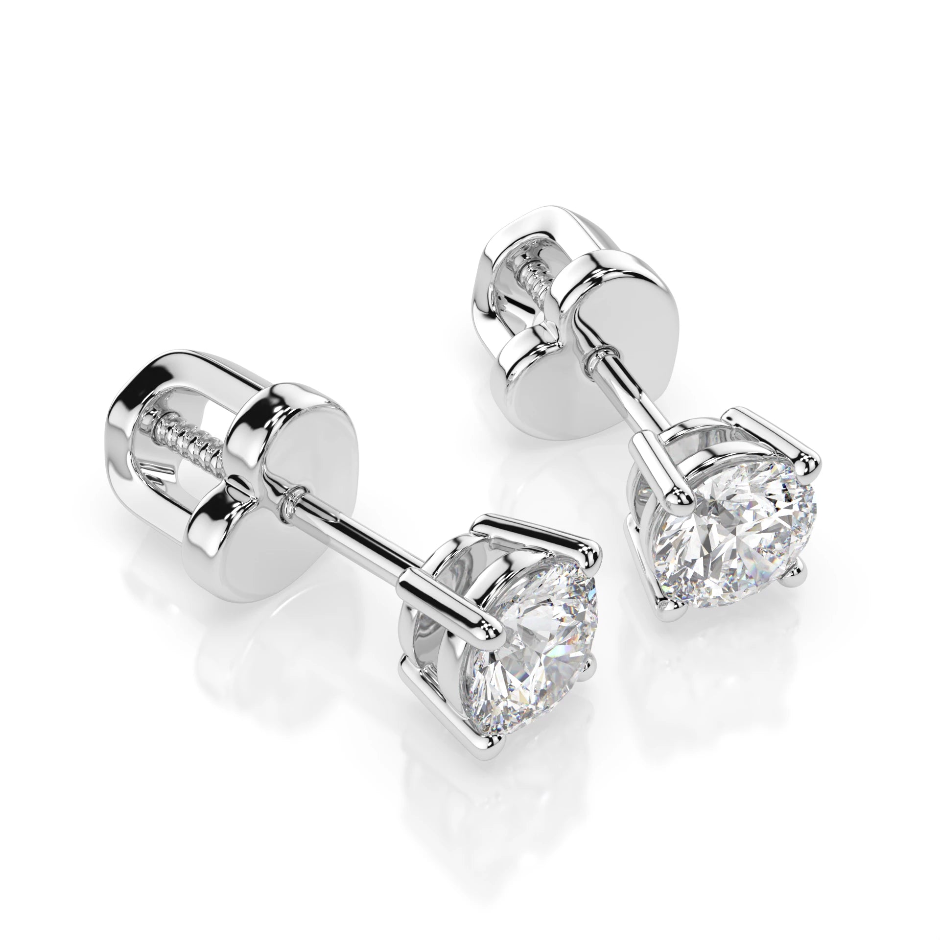 Solitaire Butterfly Earring (Round), 0.5 ct — 102-10012/1(4.0)
