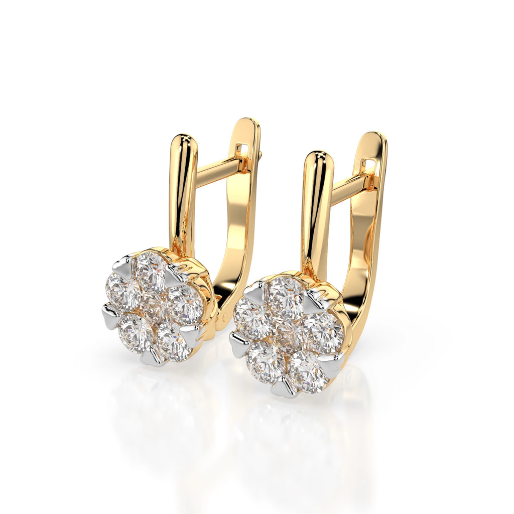 Illusion Earring (Round), 0.3 ct — 102-10015/1(3.4)