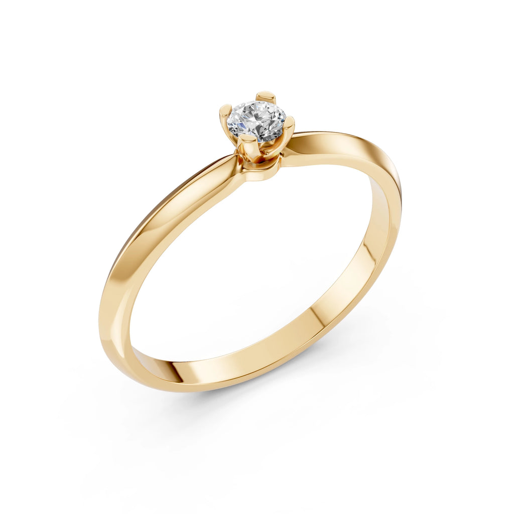 Solitaire Ring (Round), 0.1 ct — 101-10089(3.0)