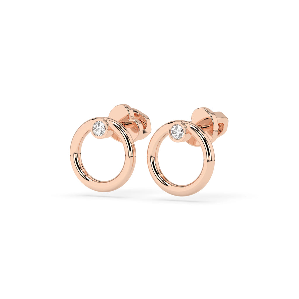 Minimalism Earring (Round), 0.06 ct — 102-10170