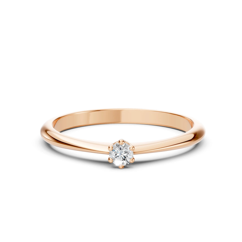 Solitaire Ring (Round), 0.1 ct — 101-10027(3.0)