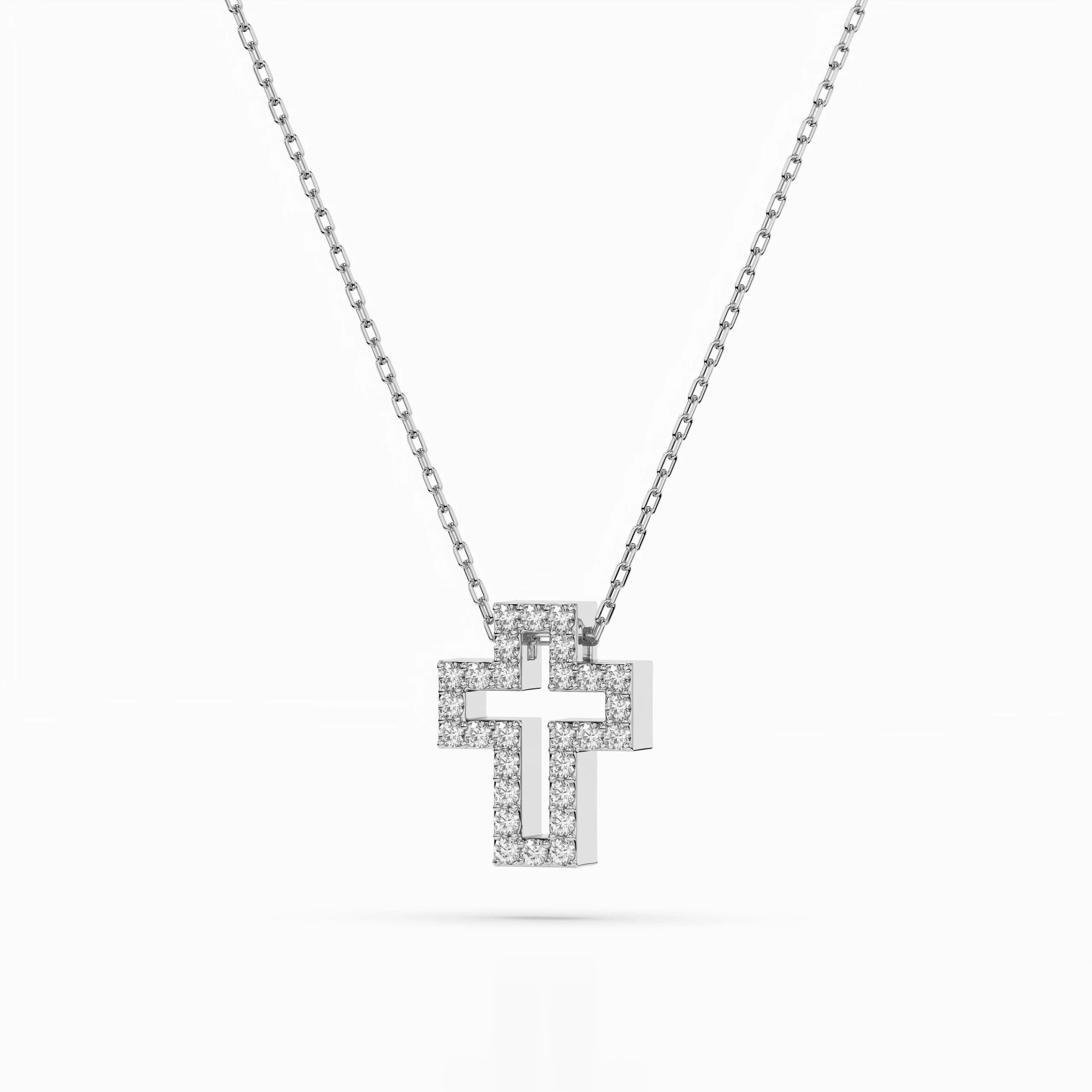 Minimalism Necklace (Round), 0.17 ct — 104-10030