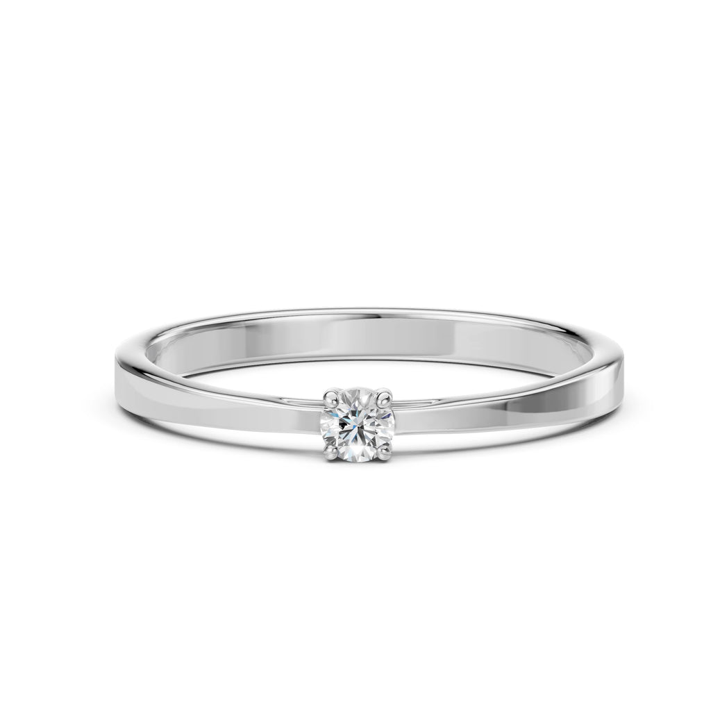 Solitaire Ring (Round), 0.06 ct — 101-10012/1(2.5)
