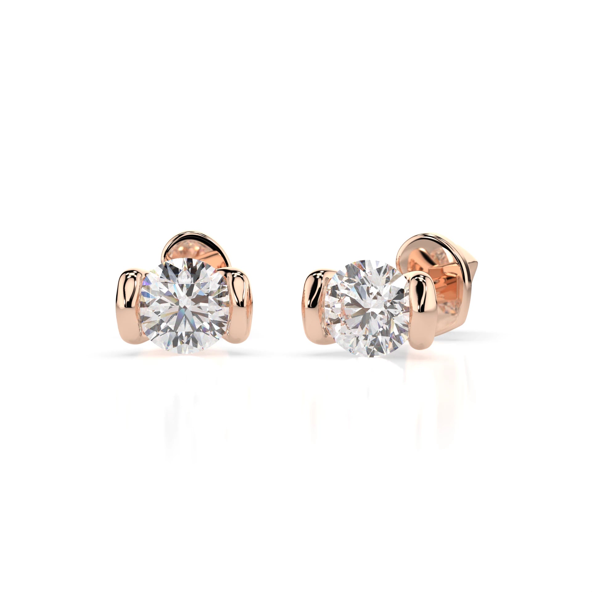 Solitaire Butterfly Earring (Round), 0.4 ct — 102-10016(3.7)