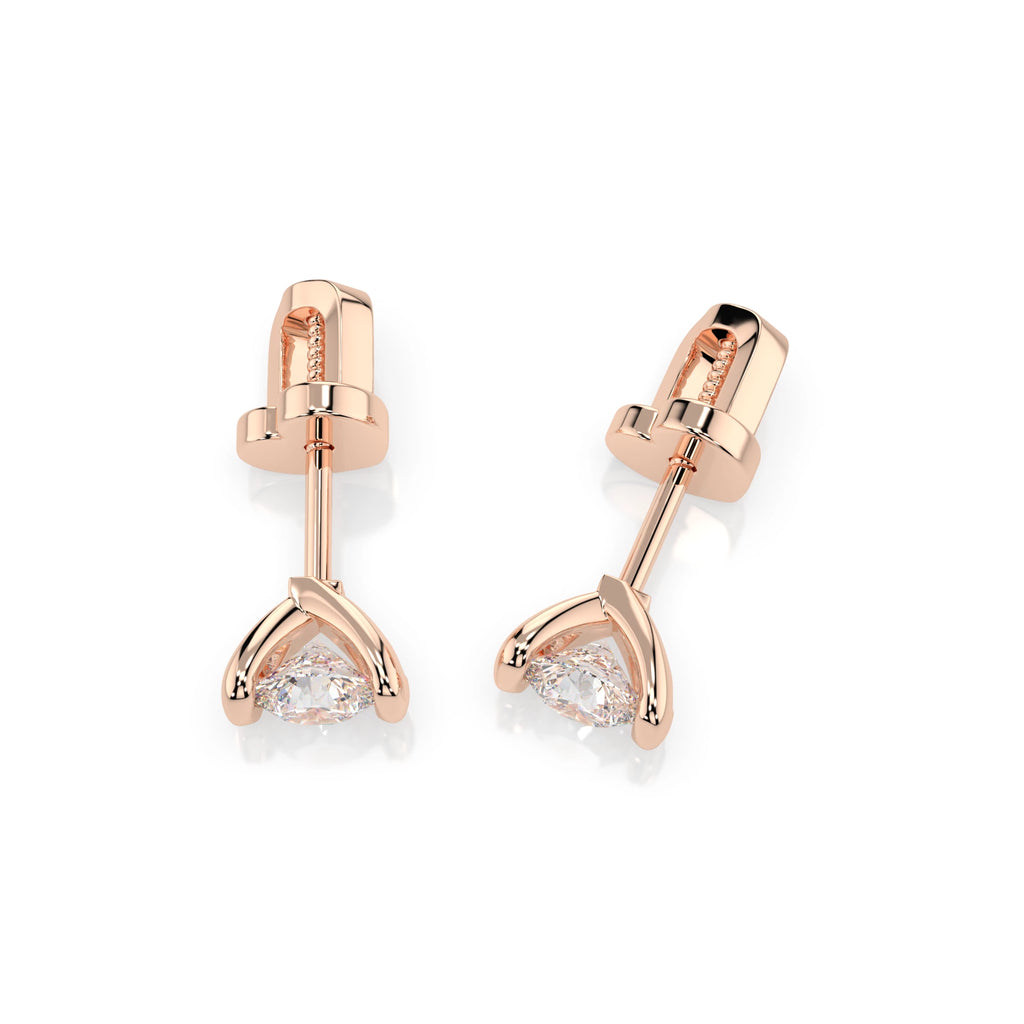 Solitaire Butterfly Earring (Round), 0.6 ct — 102-10016(4.2)