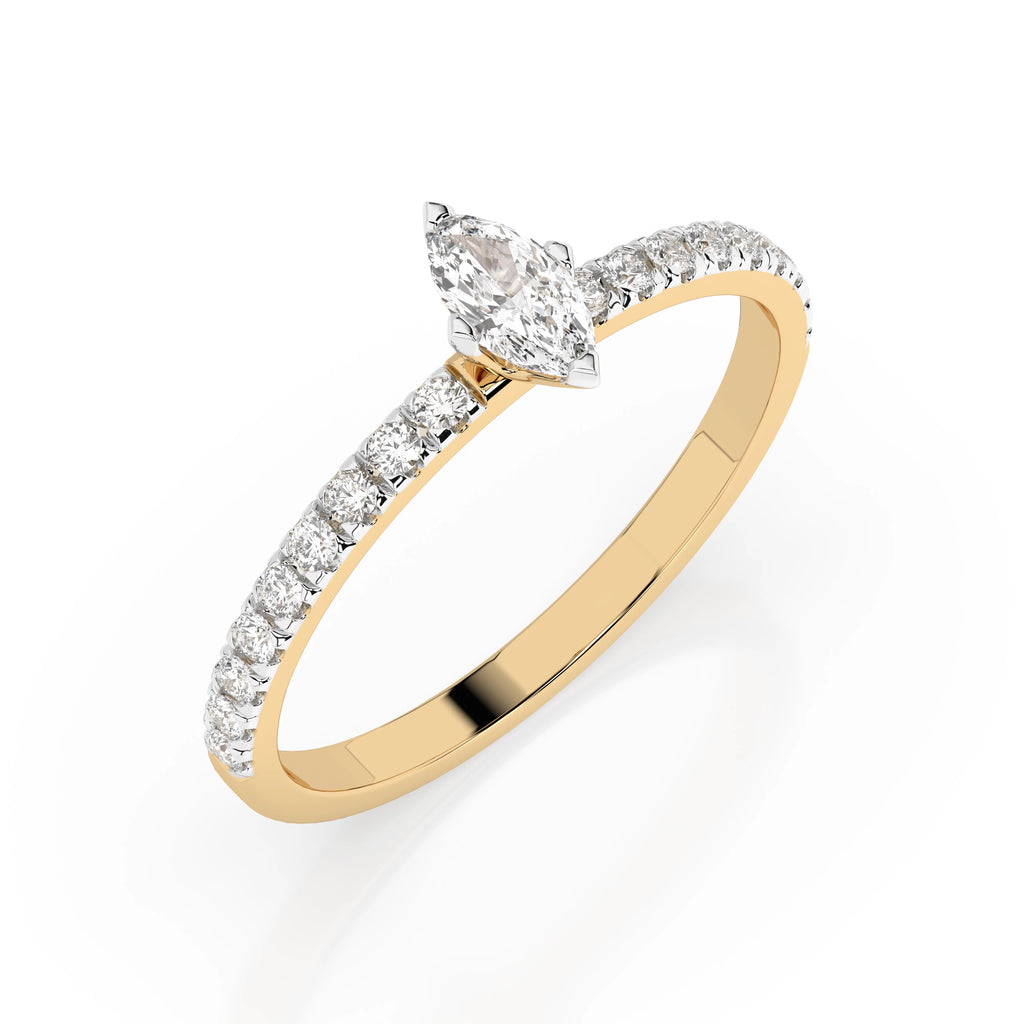 Solitaire Eternity Ring (Marquise), 0.1 ct — 101-10181/4(0.10)MARQUISE