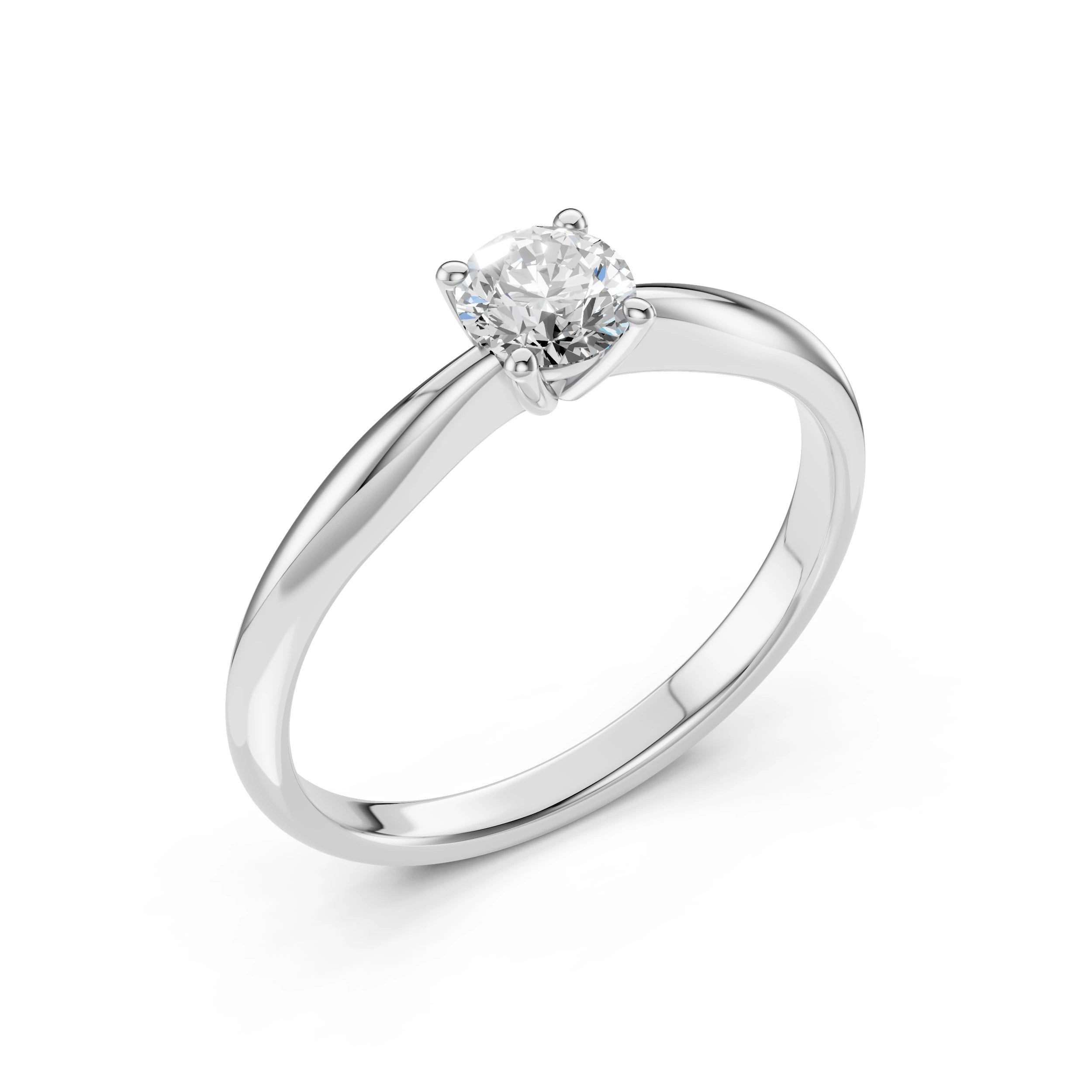 Solitaire Ring (Round), 0.4 ct — 101-10021(4.7)