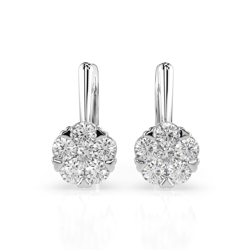 Illusion Earring (Round), 0.3 ct — 102-10015/1(3.4)