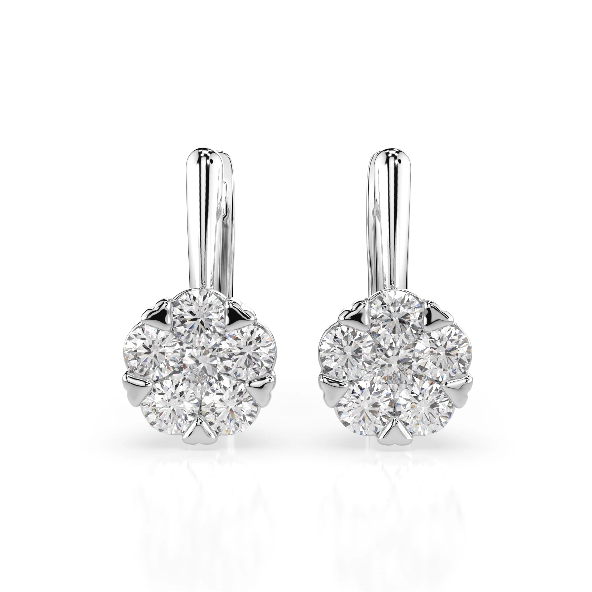 Illusion Earring (Round), 0.3 ct — 102-10015/1(3.4)