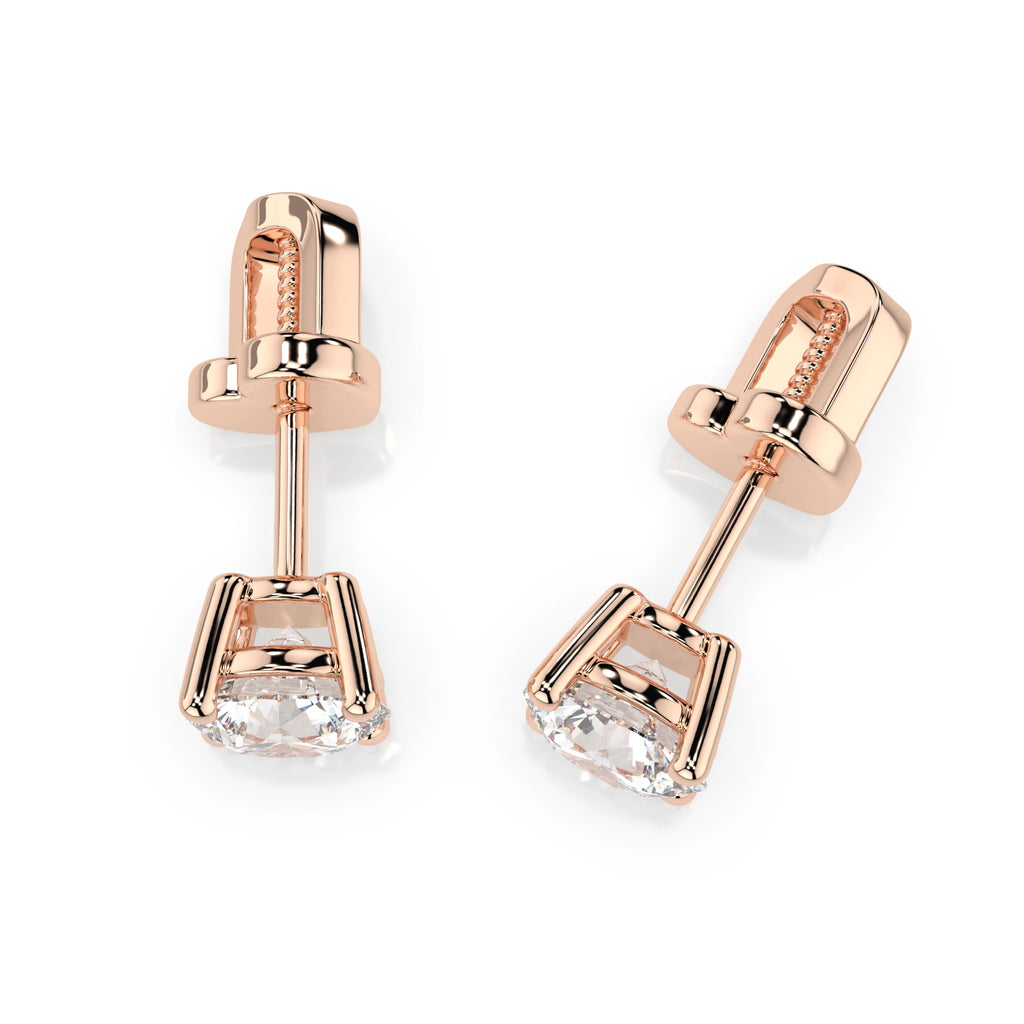 Solitaire Butterfly Earring (Round), 0.9 ct — 102-10012/1(4.8)