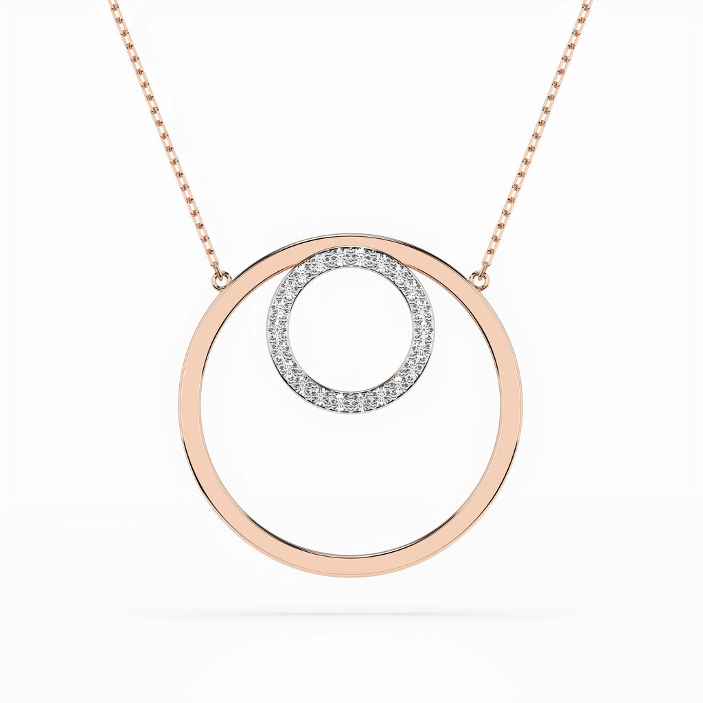 Minimalism Necklace (Round), 0.13 ct — 104-10054