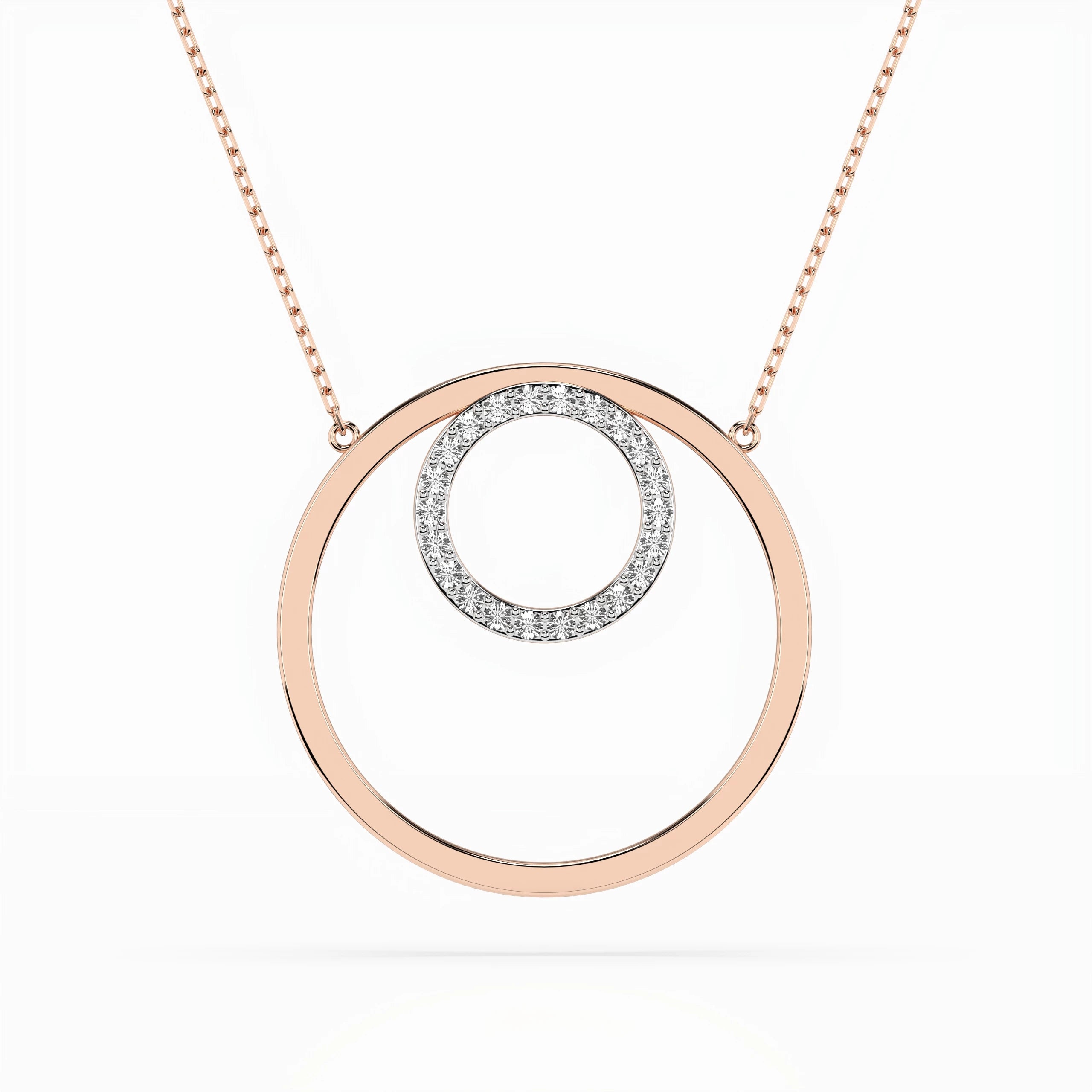 Minimalism Necklace (Round), 0.13 ct — 104-10054