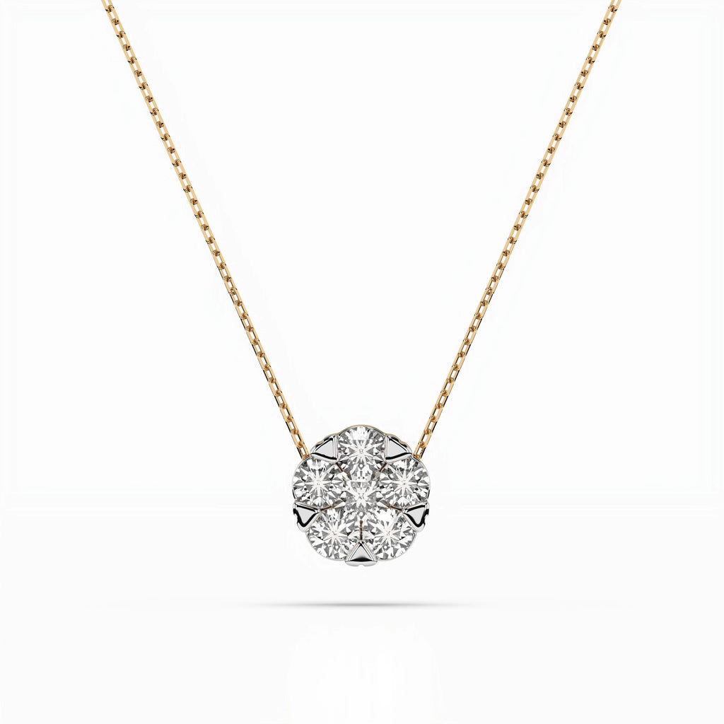 Illusion Necklace (Round), 0.15 ct — 104-10033(3.4)