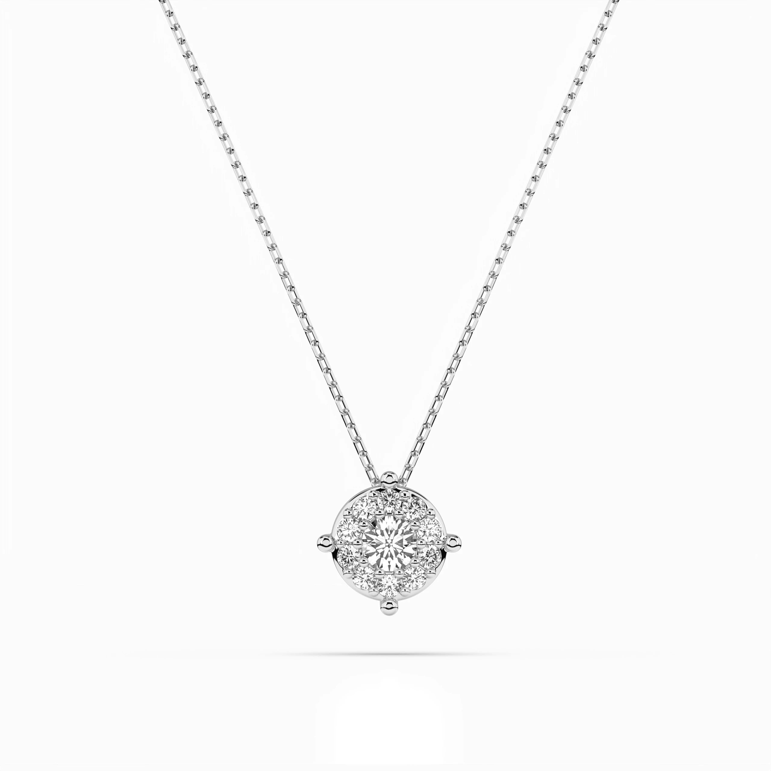 Solitaire Eternity Necklace (Round), 0.1 ct — 104-10001(3.0)