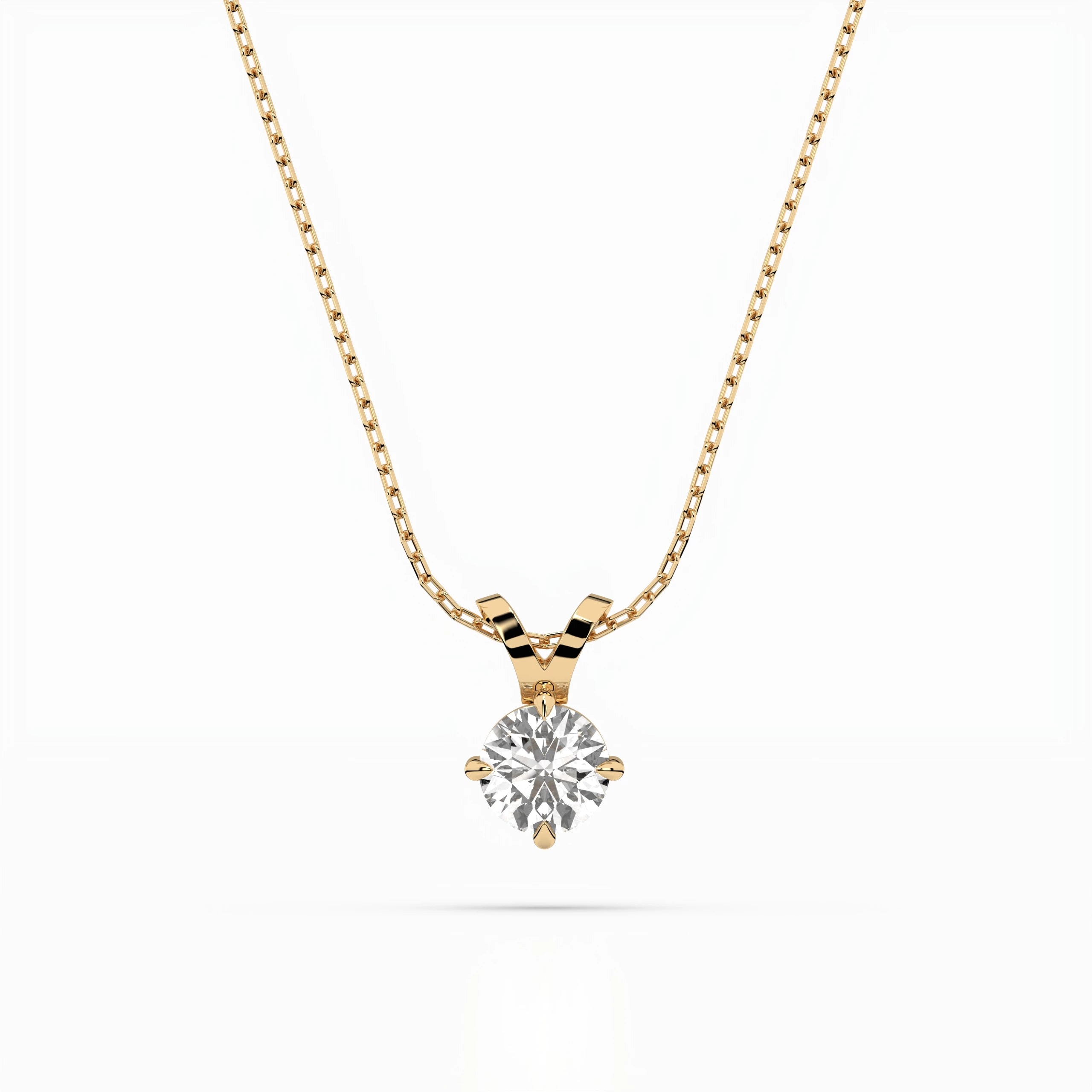Solitaire Necklace (Round), 0.4 ct — 104-10037(4.7)