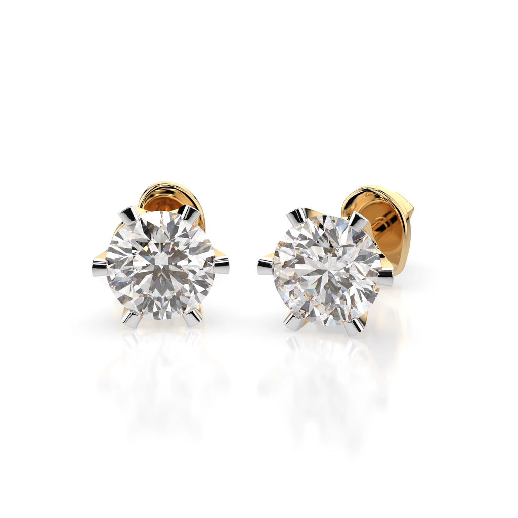 Solitaire Butterfly Earring (Round), 1.4 ct — 102-10040/1(5.7)