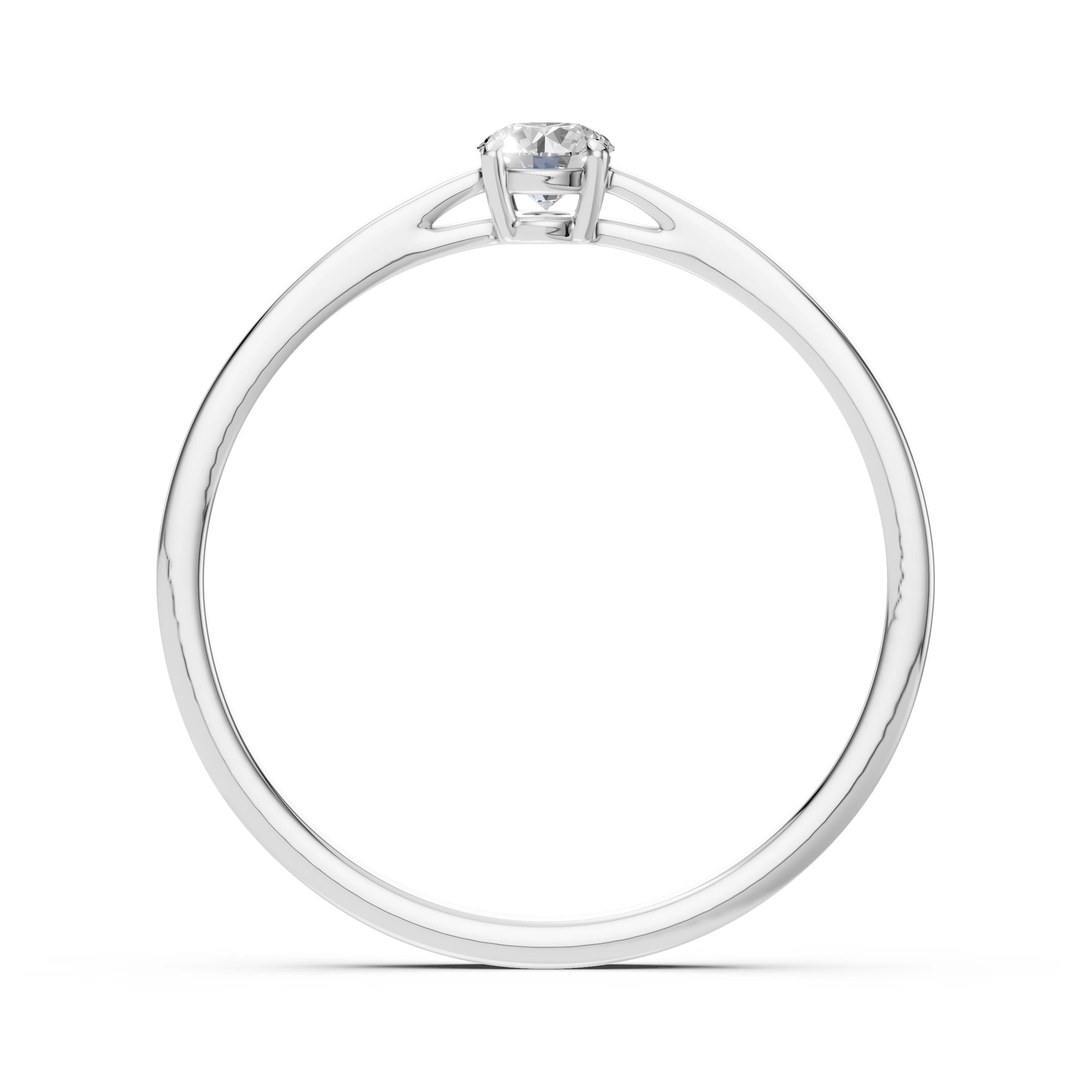 Solitaire Ring (Round), 0.2 ct — 101-10012/1(3.7)