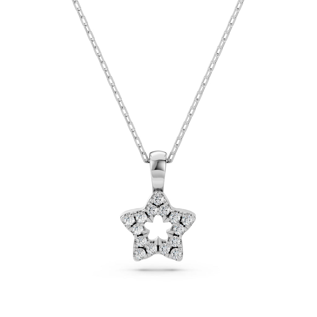 Minimalism Necklace (Round), 0.08 ct — 104-10078