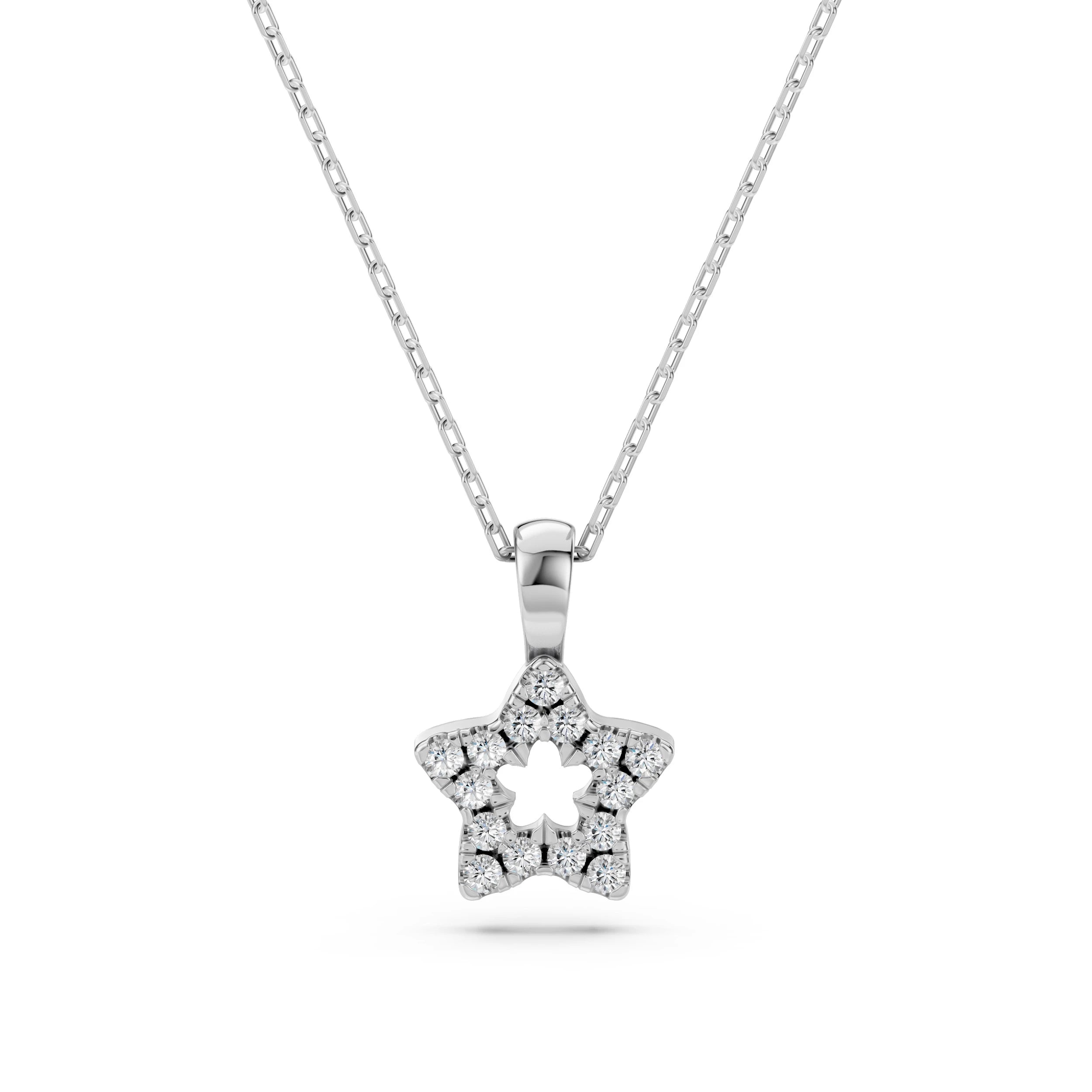 Minimalism Necklace (Round), 0.08 ct — 104-10078