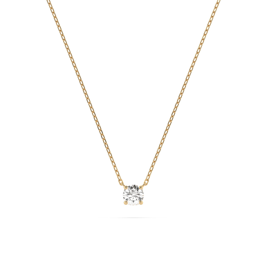 Solitaire Necklace (Round), 0.2 ct — 104-10040(3.7)