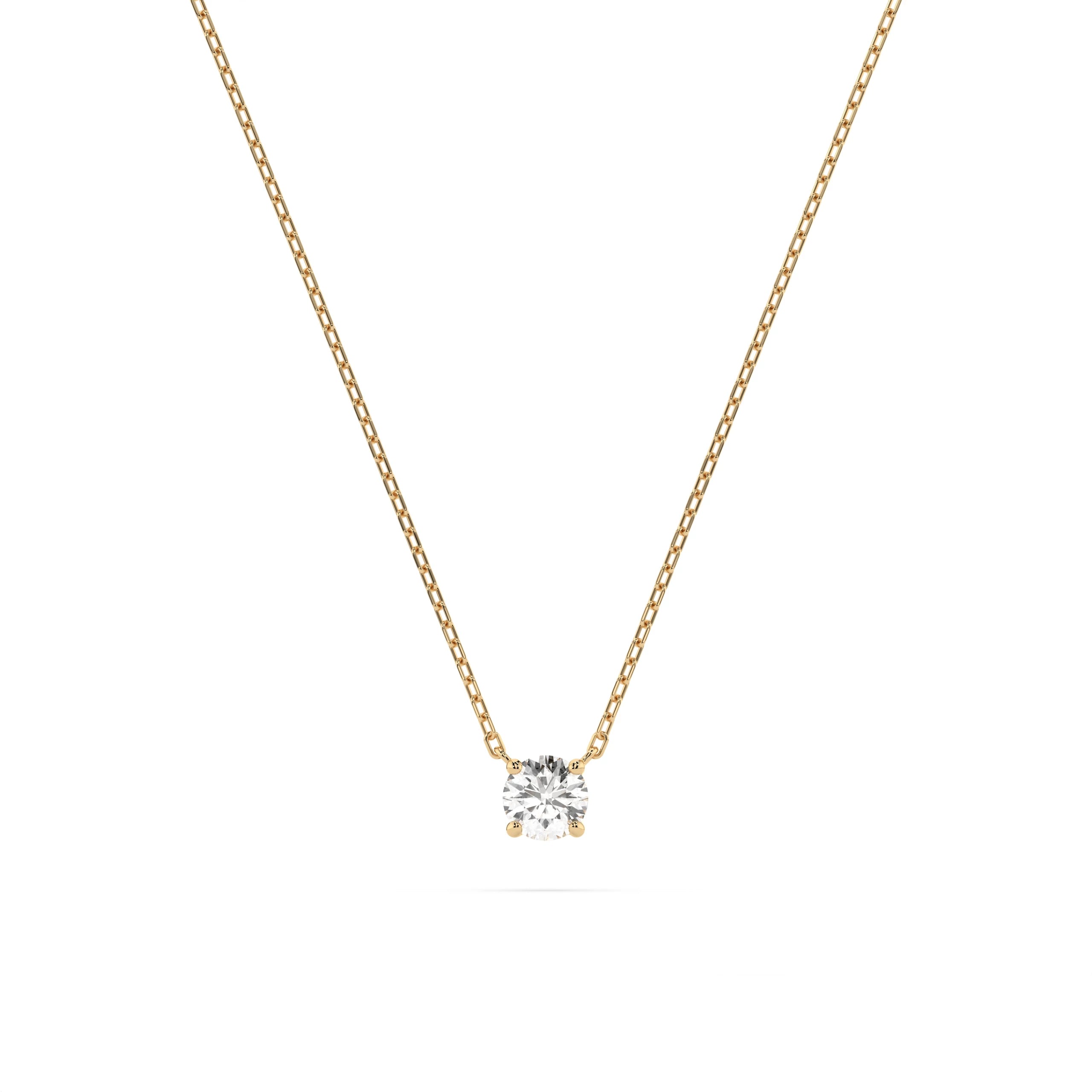 Solitaire Necklace (Round), 0.2 ct — 104-10040(3.7)