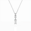 Solitaire Necklace (Baguette), 0.04 ct — 104-10071/3(0.30)BAQ