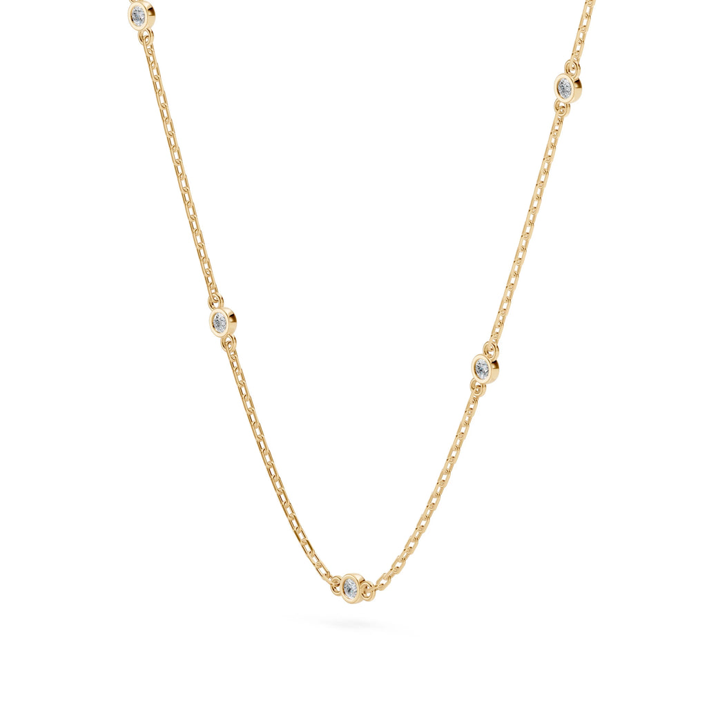Minimalism Necklace (Round), 0.07 ct — 104-10080/5(1.4)